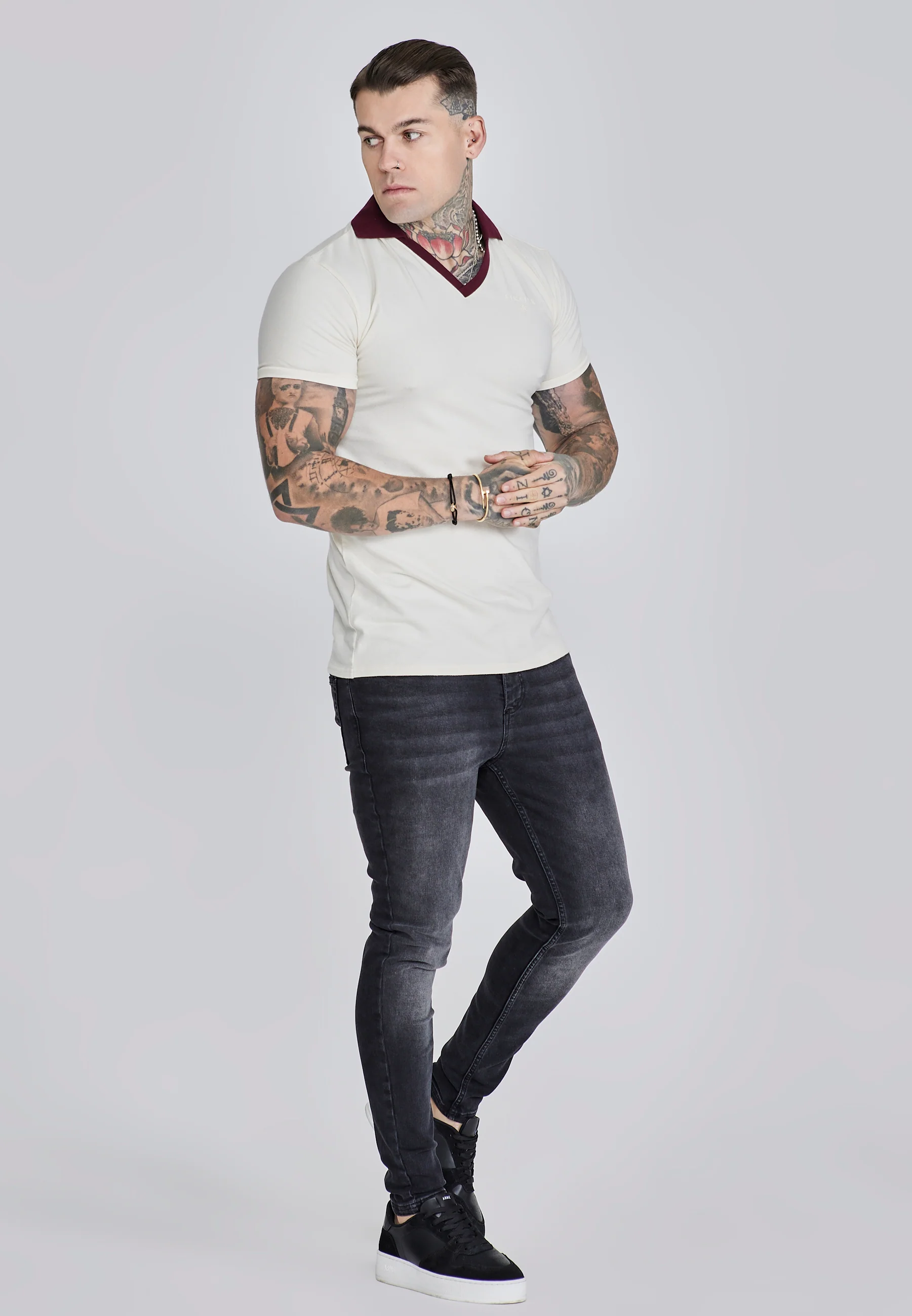 Ecru Polo T-Shirt - Image 4