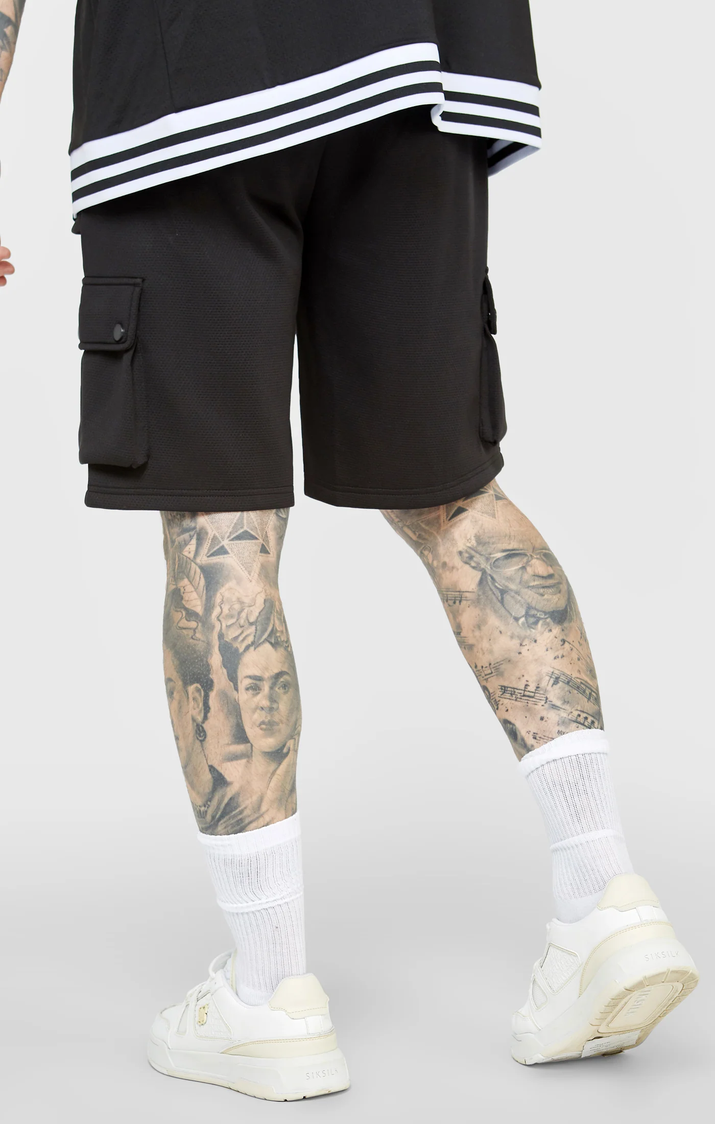 Black Casual Cargo Pocket Short - Image 4