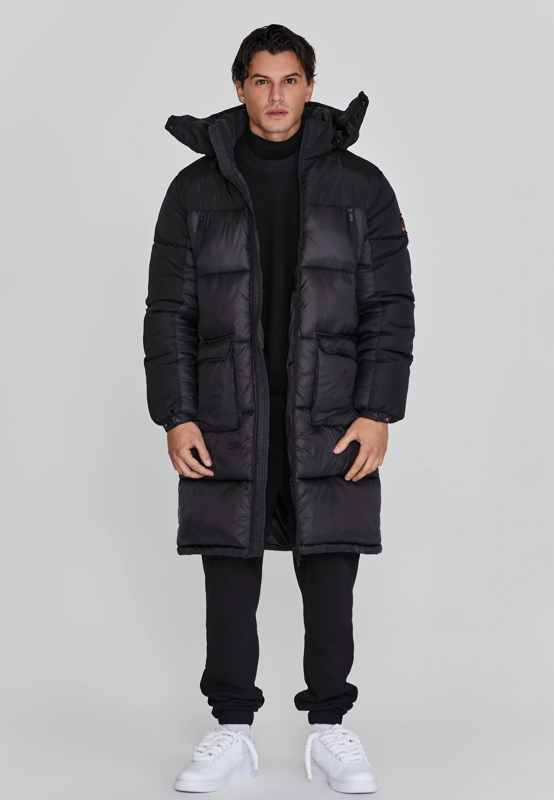Black Puffer Coat - Image 4