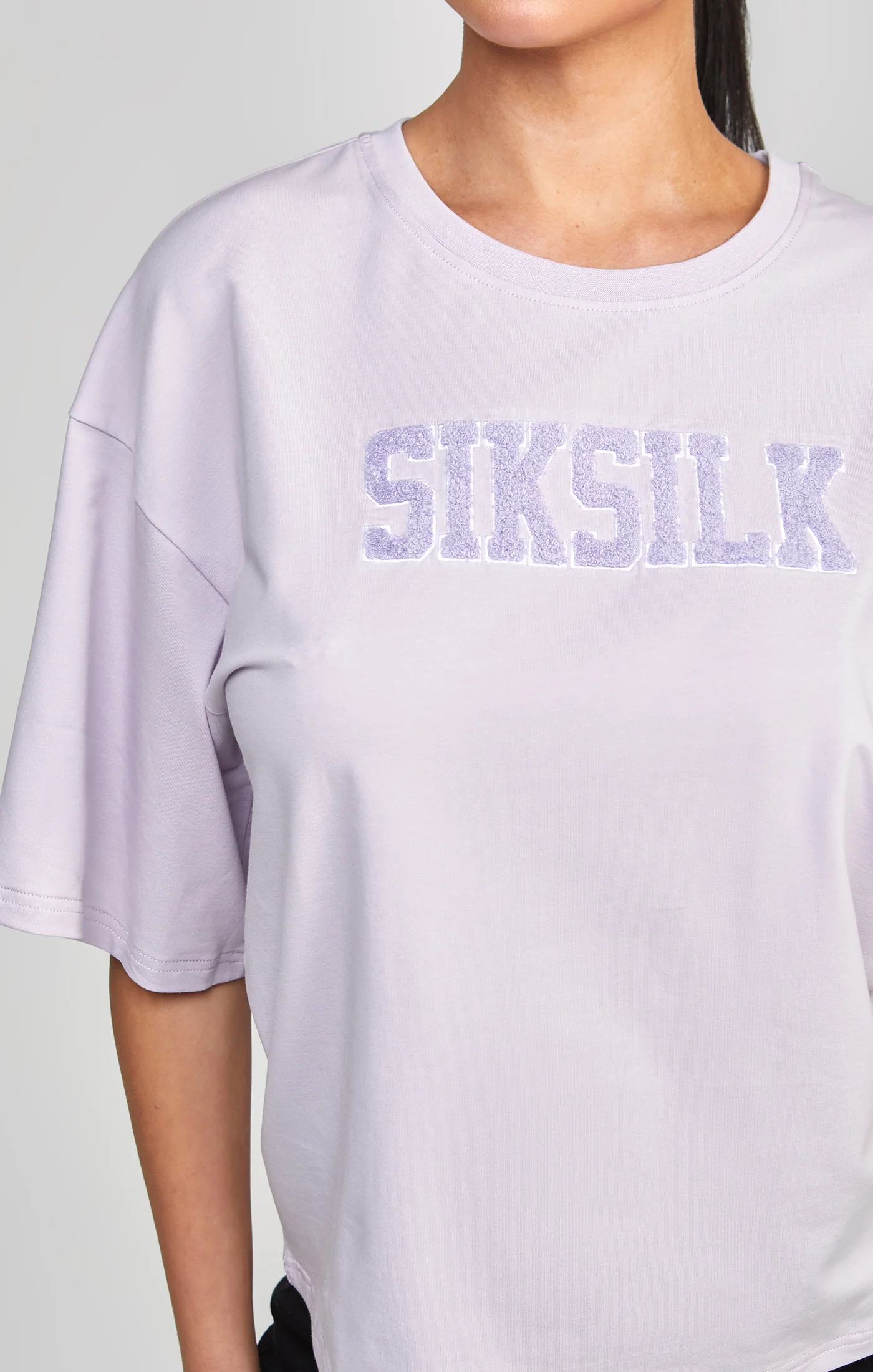 Purple Varsity Logo Crop T-Shirt - Image 2