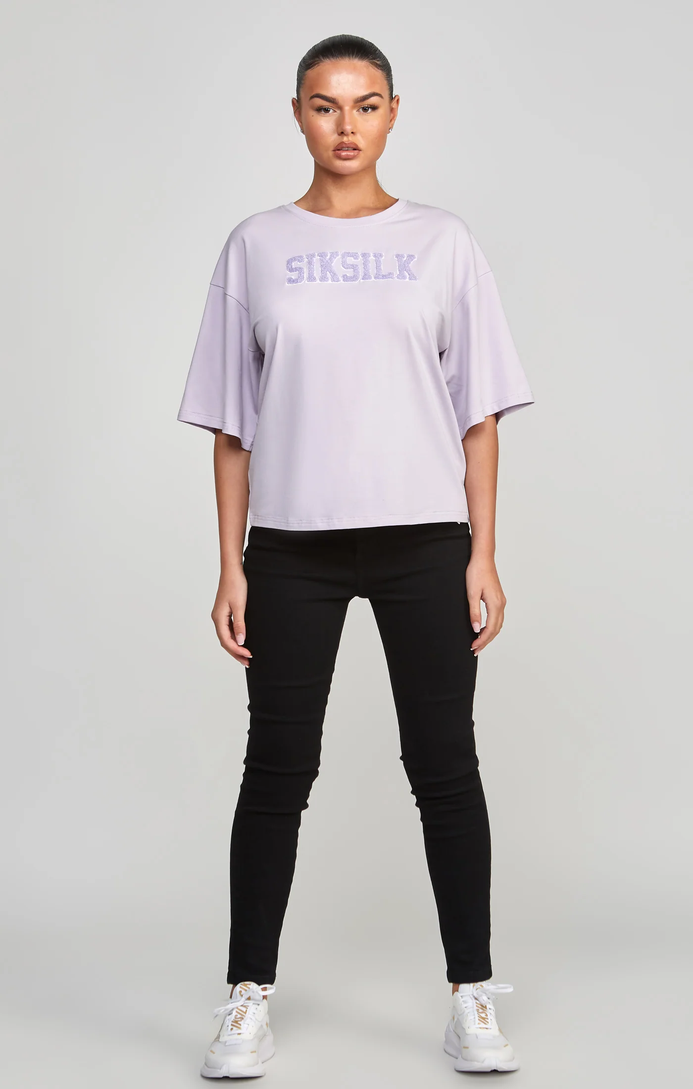 Purple Varsity Logo Crop T-Shirt - Image 3