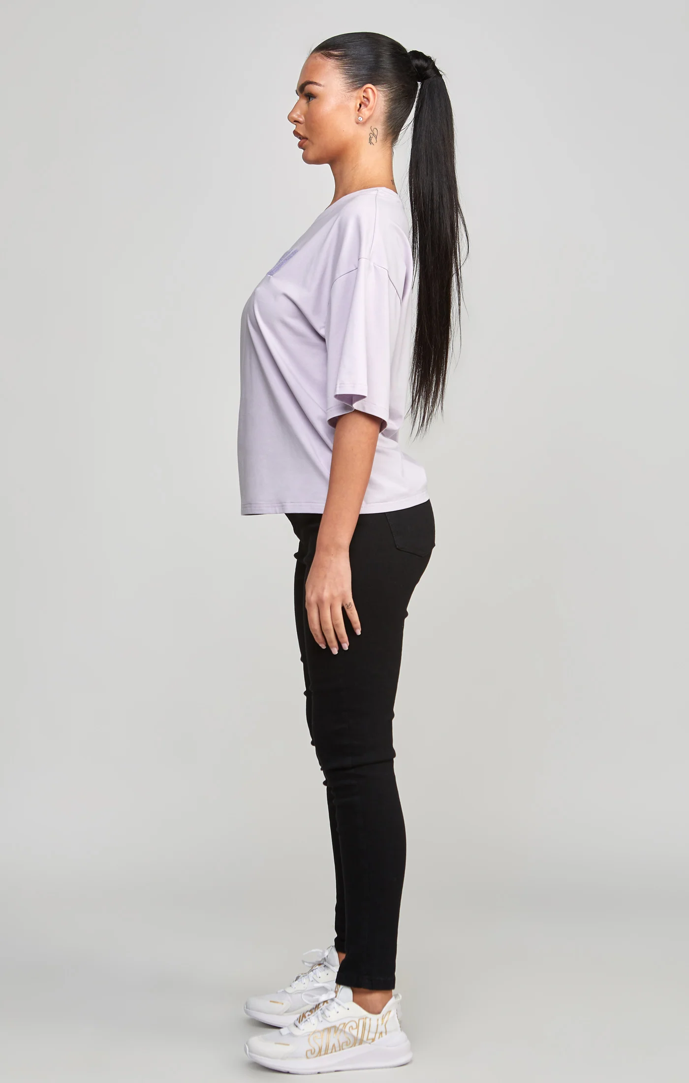 Purple Varsity Logo Crop T-Shirt - Image 4
