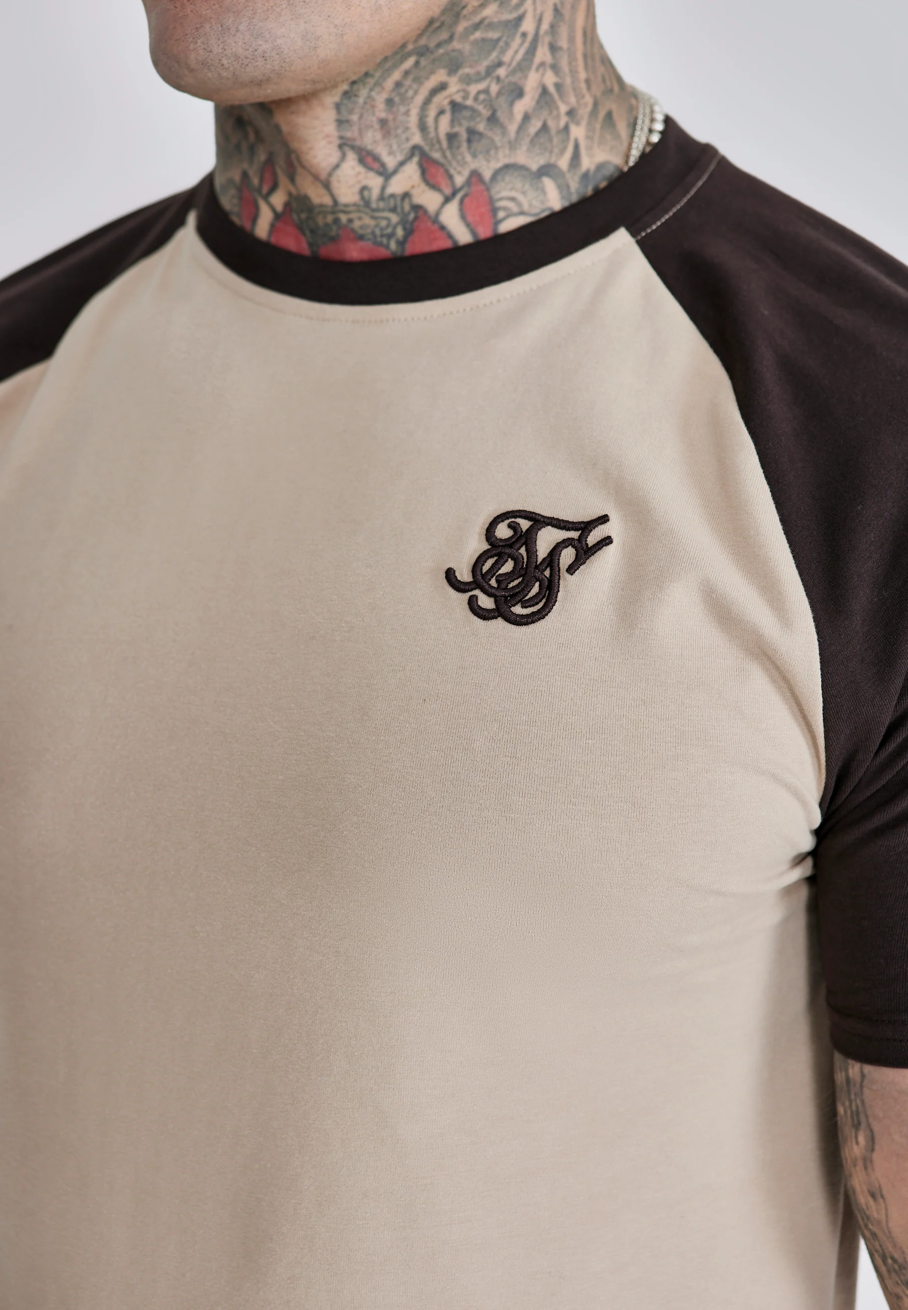 Beige Brown Raglan T-Shirt - Image 2