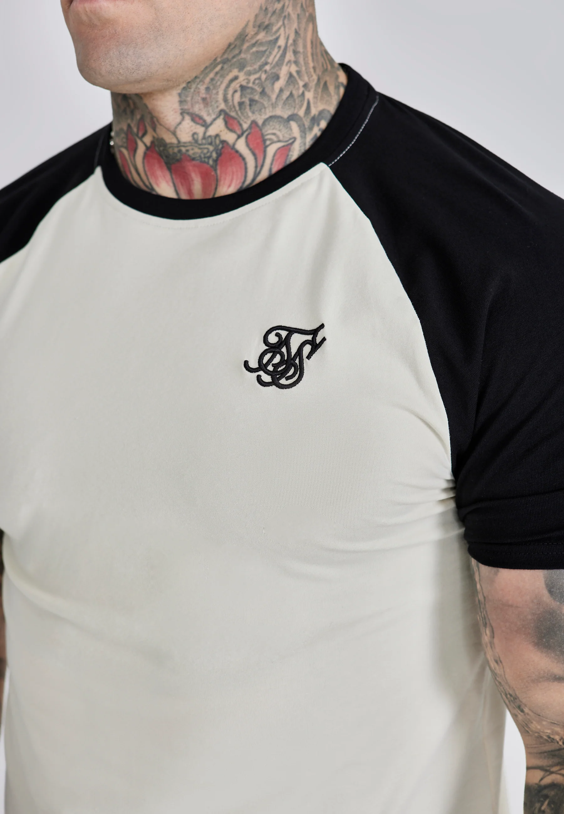 Ecru Black Raglan T-Shirt - Image 2