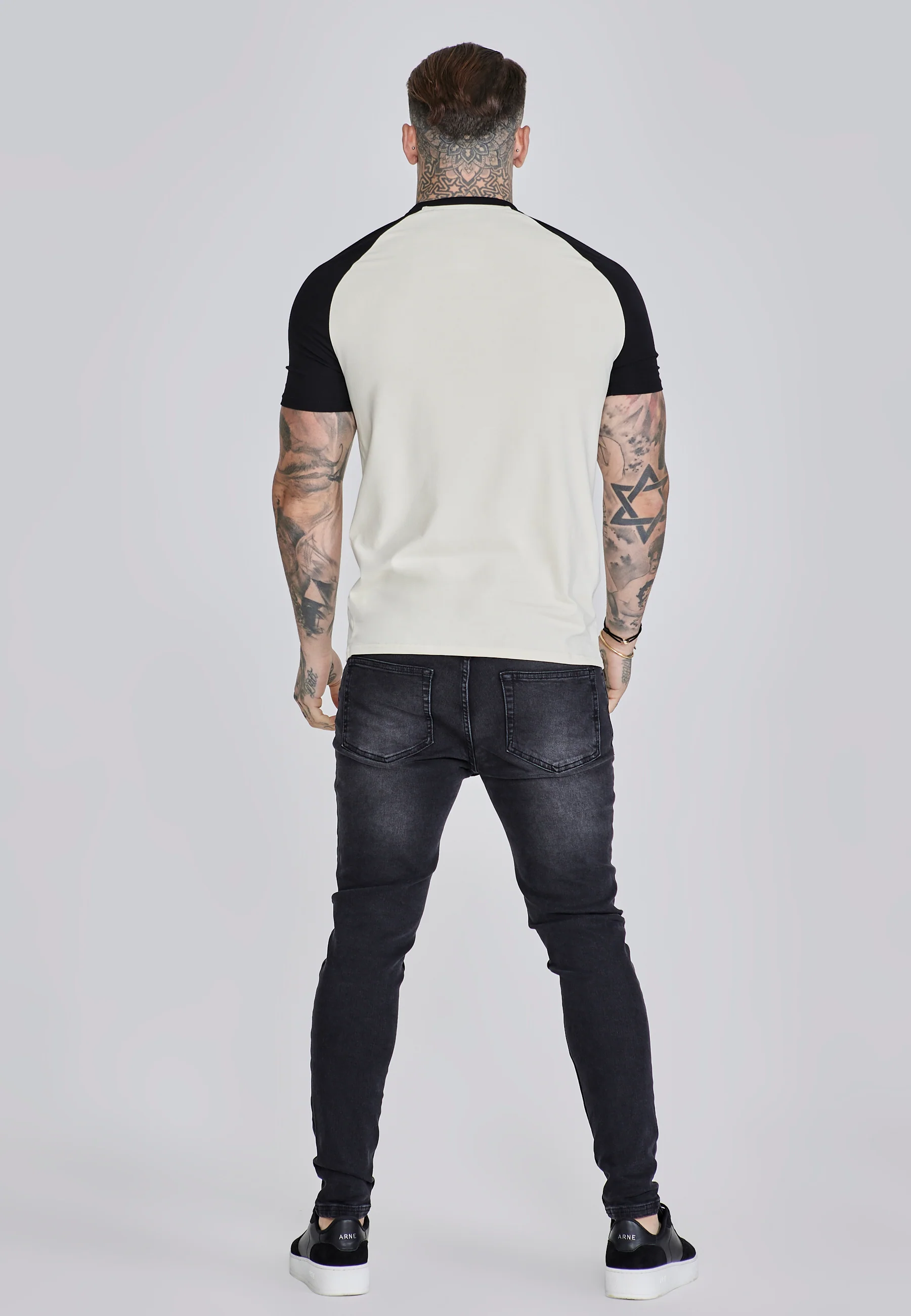 Ecru Black Raglan T-Shirt - Image 5