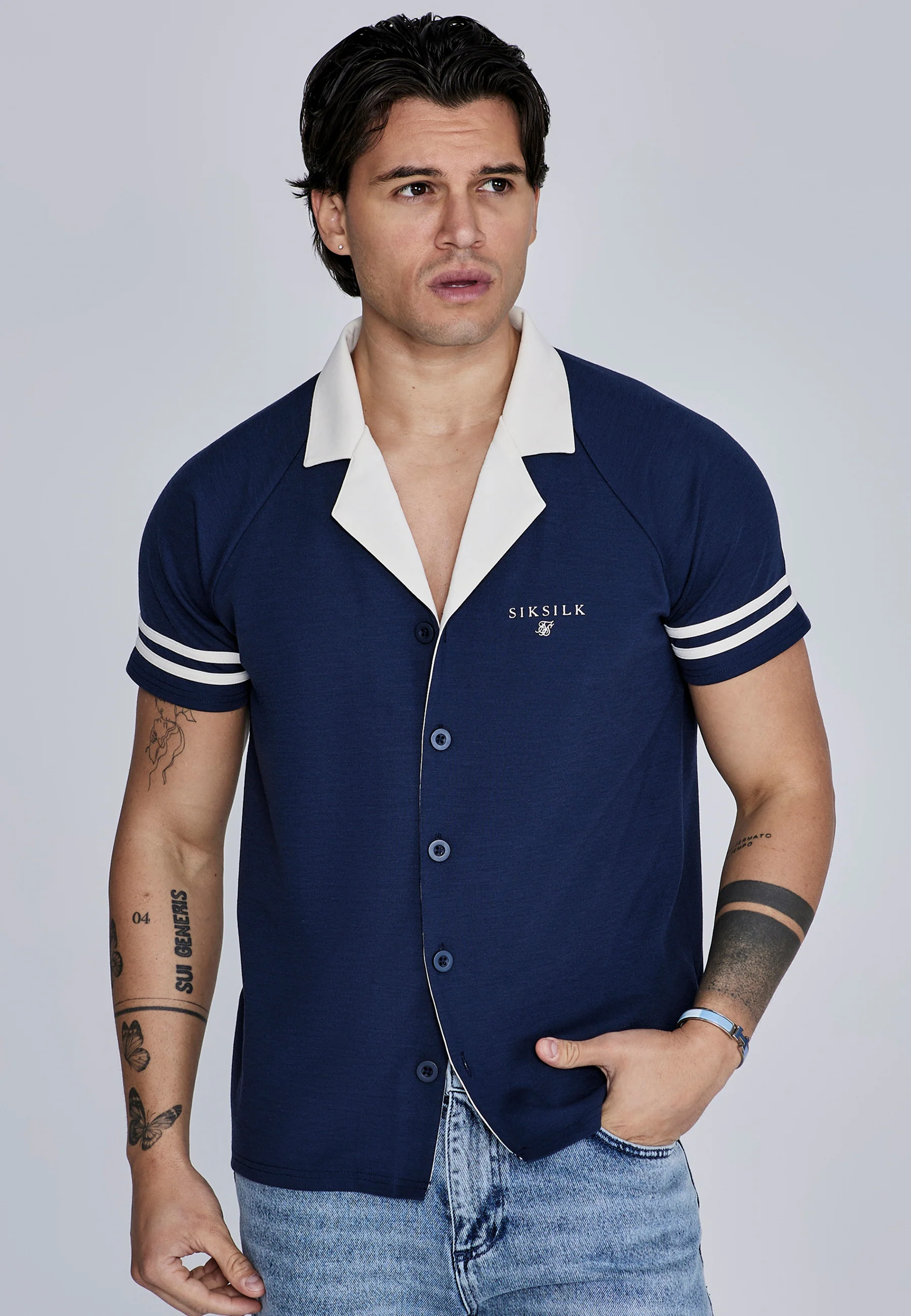 Navy Retro Resort Shirt