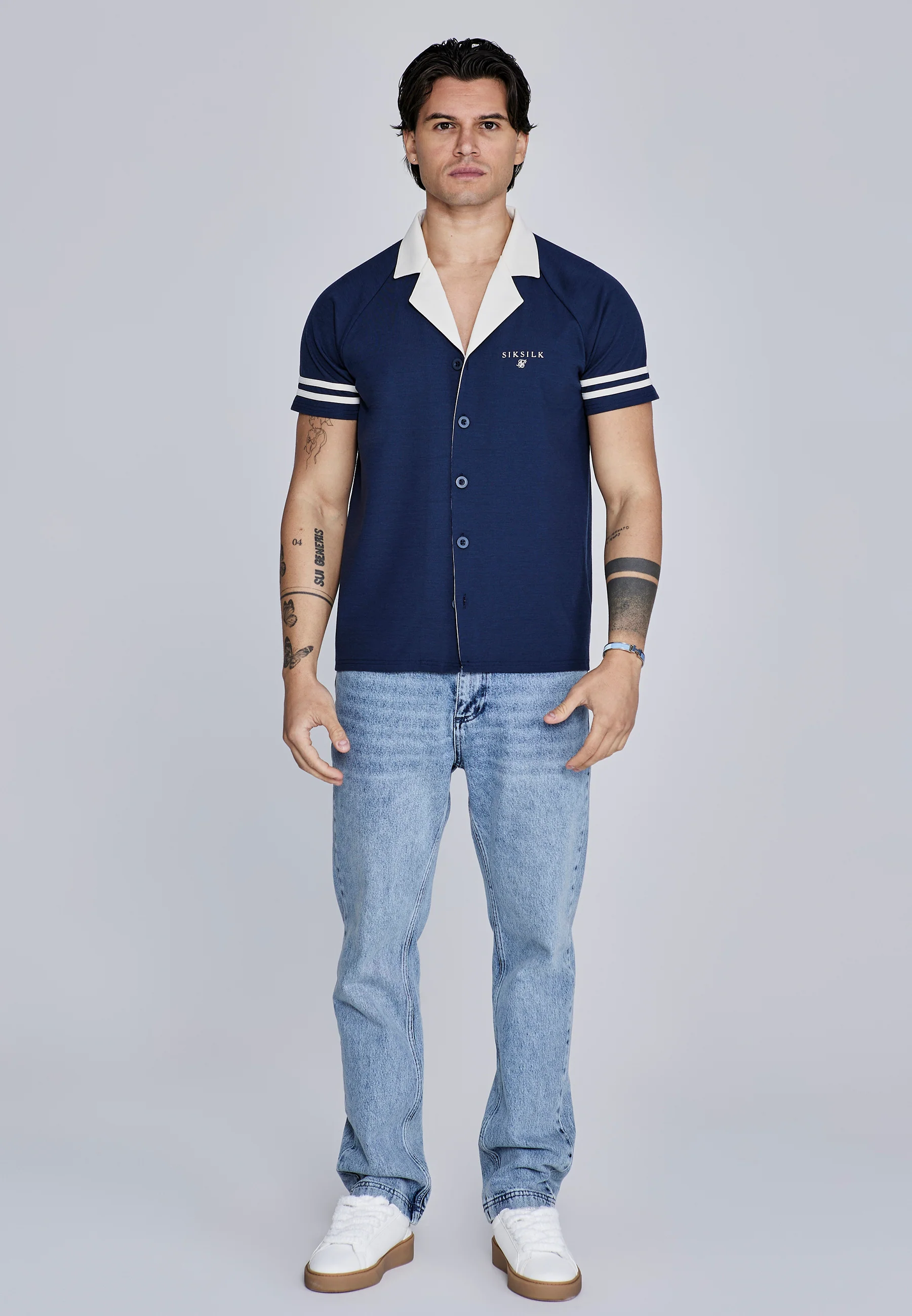 Navy Retro Resort Shirt - Image 3