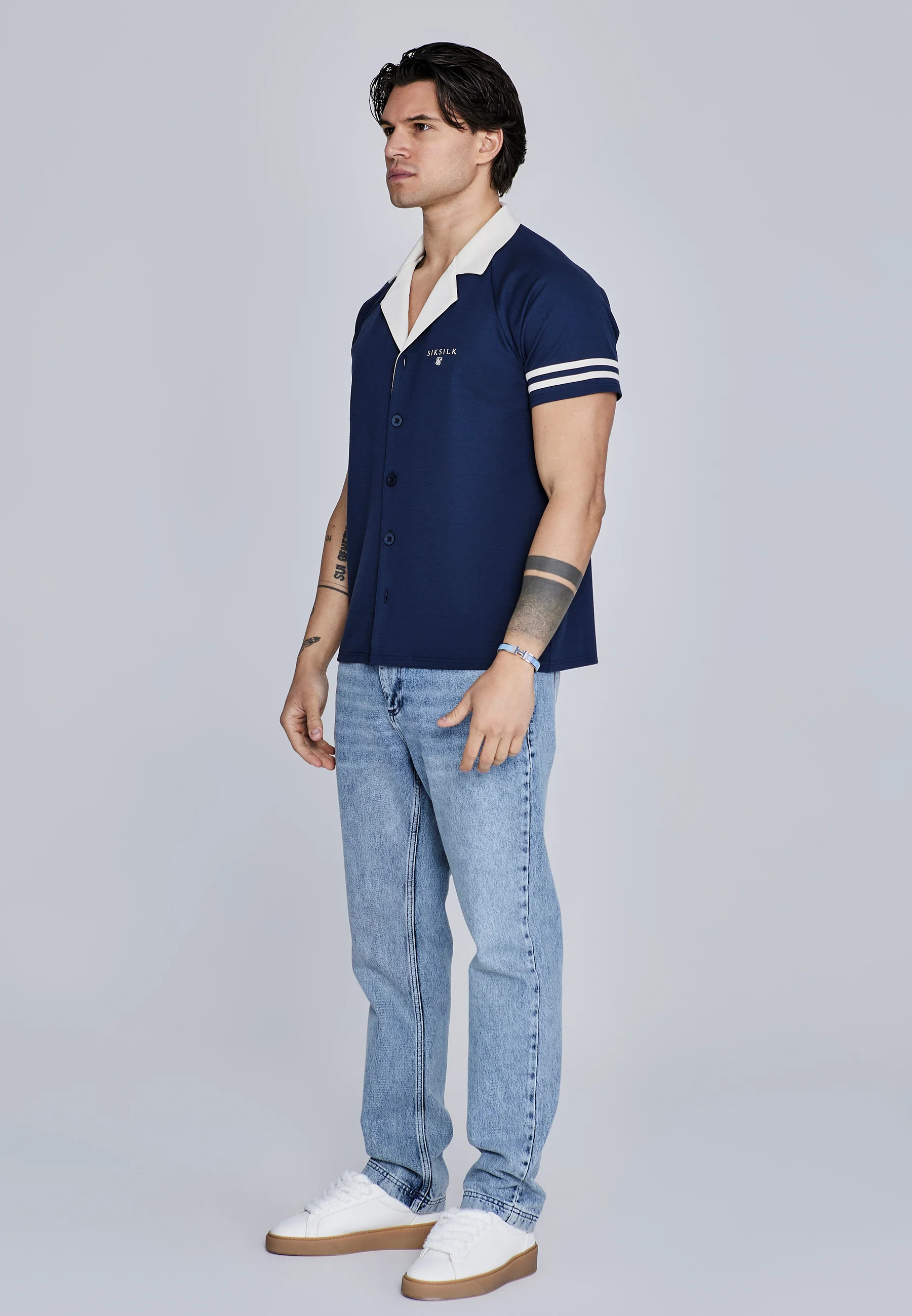 Navy Retro Resort Shirt - Image 4