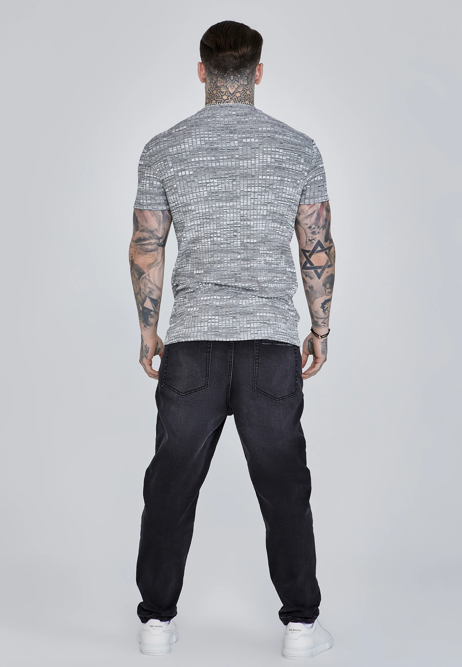 Grey Rib Knit T-Shirt - Image 5