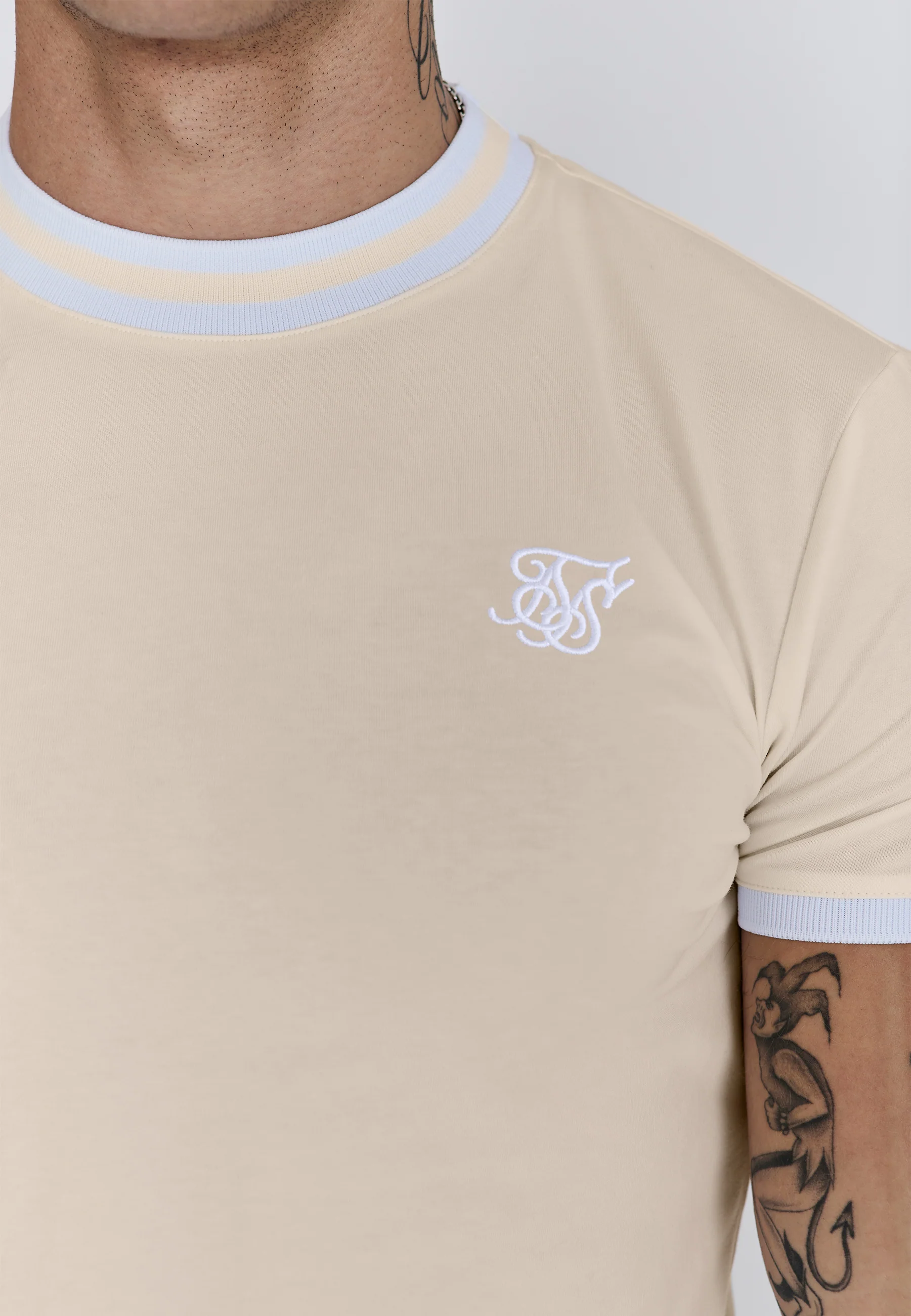 Ecru Ringer T-Shirt - Image 2