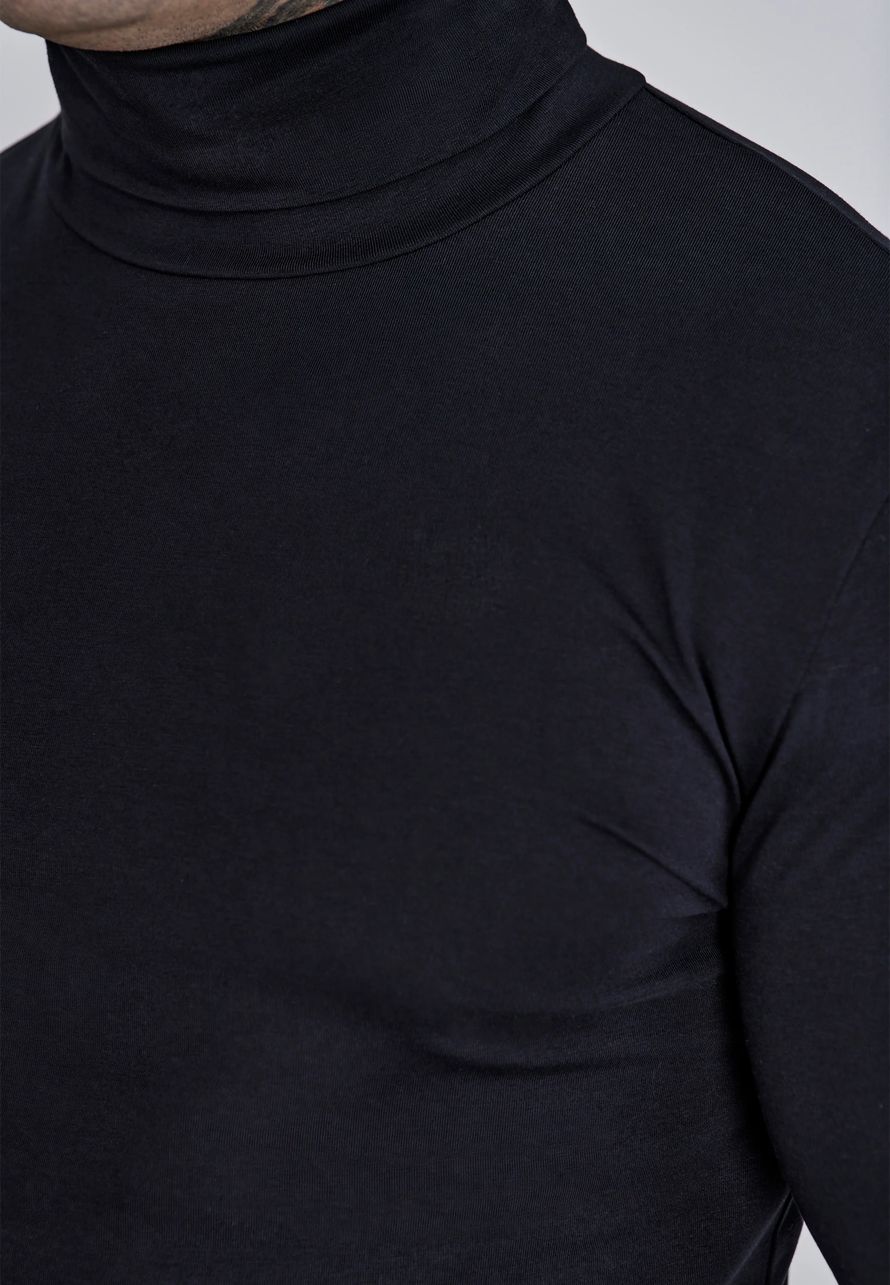 Black Roll Neck Top - Image 2