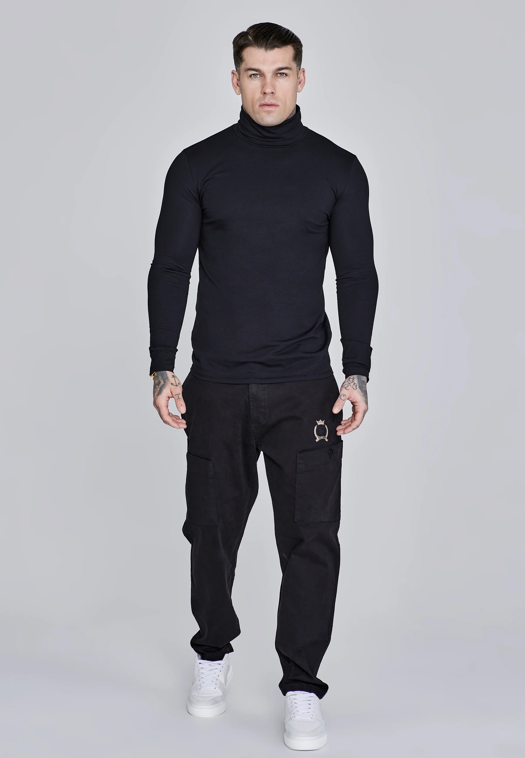 Black Roll Neck Top - Image 3