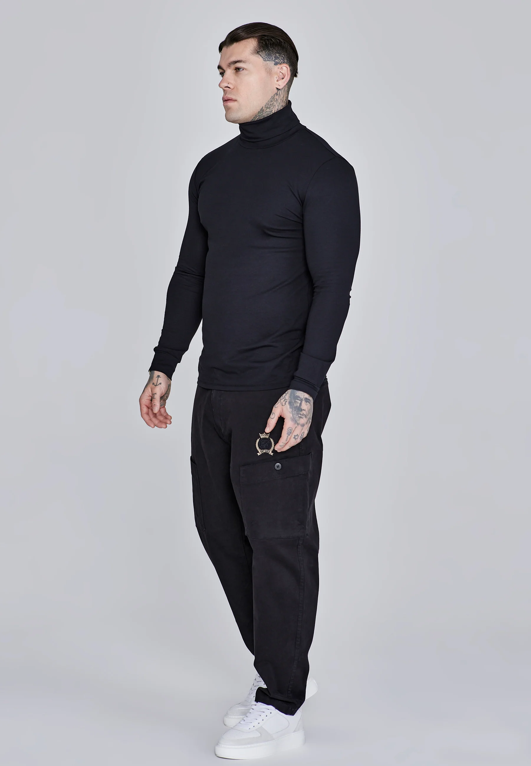 Black Roll Neck Top - Image 4