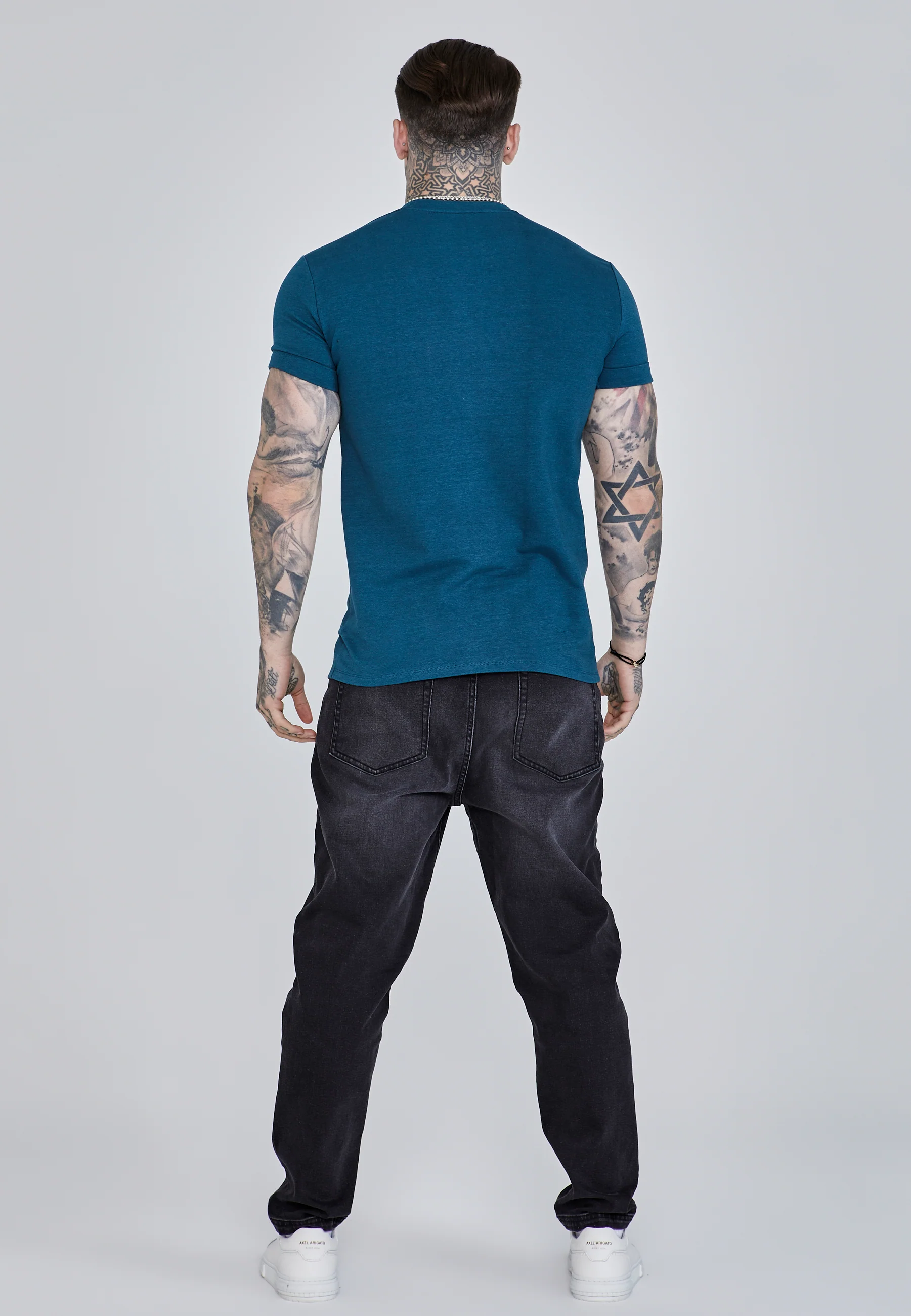 Teal Roll Sleeve T-Shirt - Image 5
