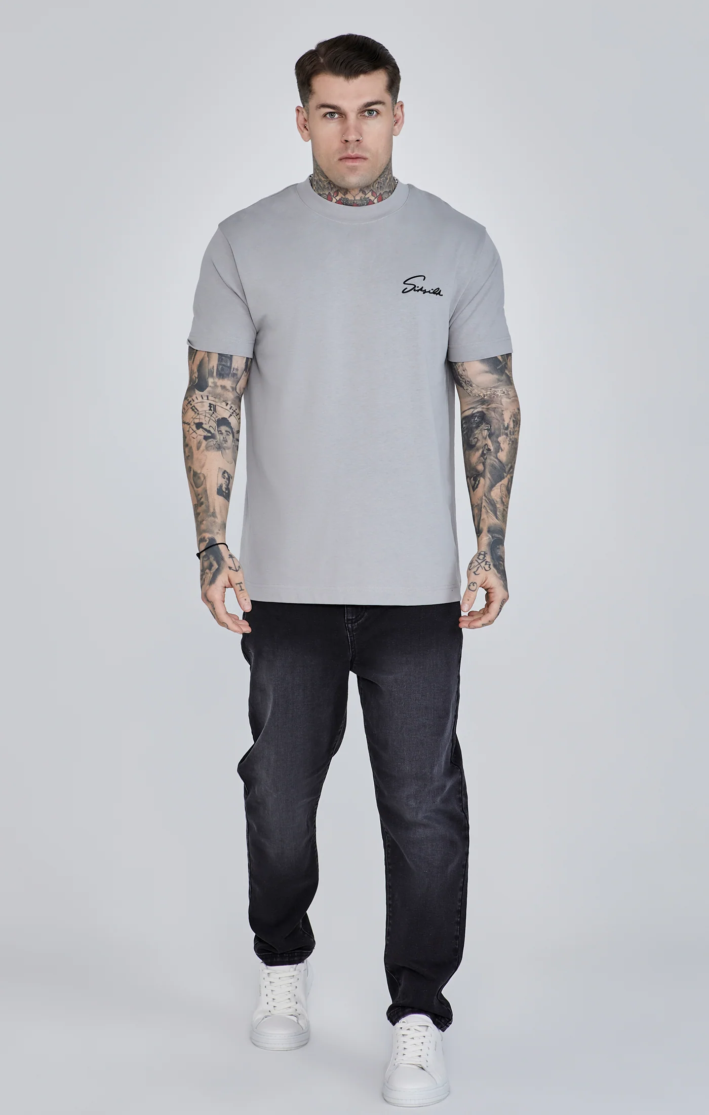 Grey Script T-Shirt - Image 2