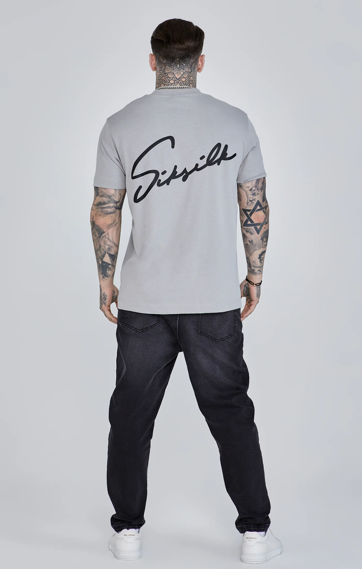 Grey Script T-Shirt - Image 5
