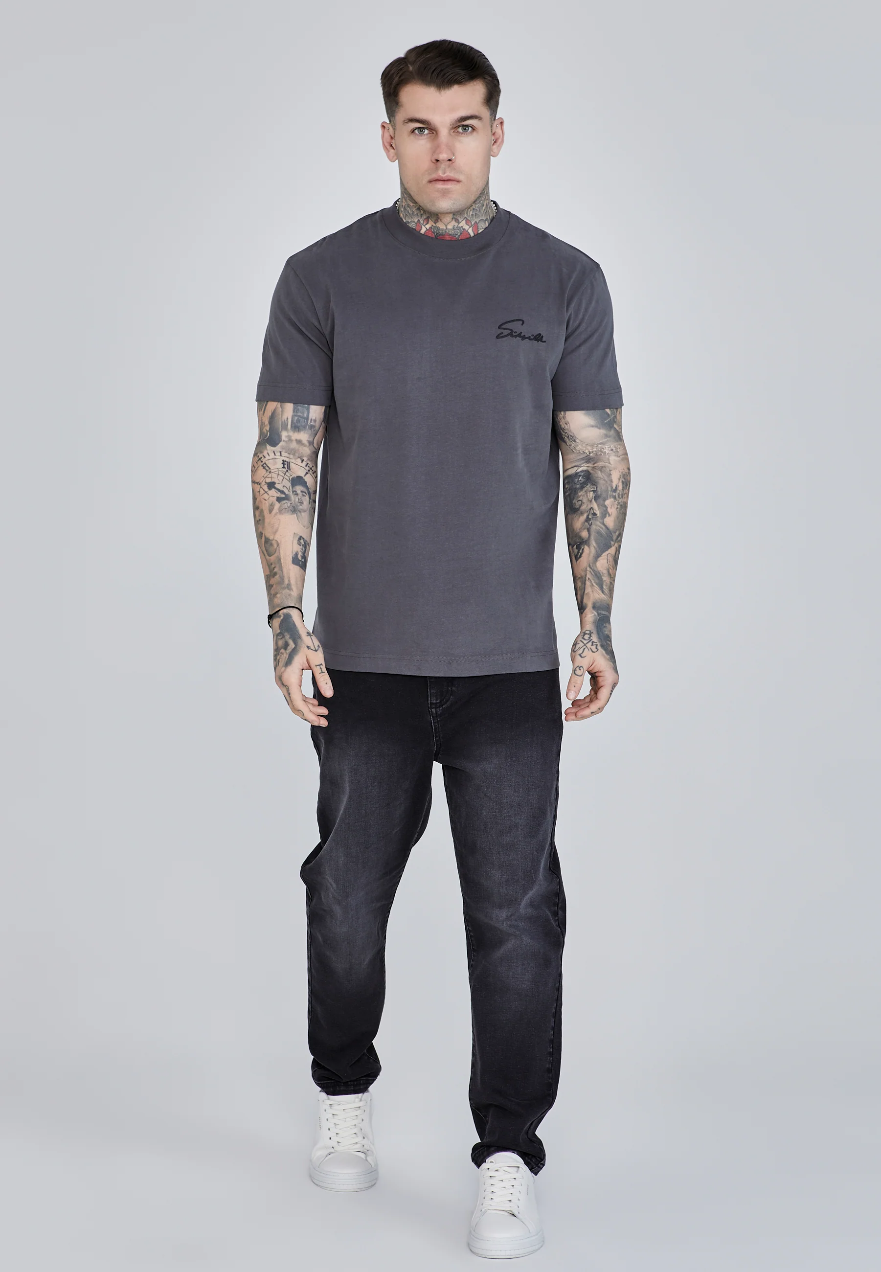 Grey Script T-Shirt - Image 2