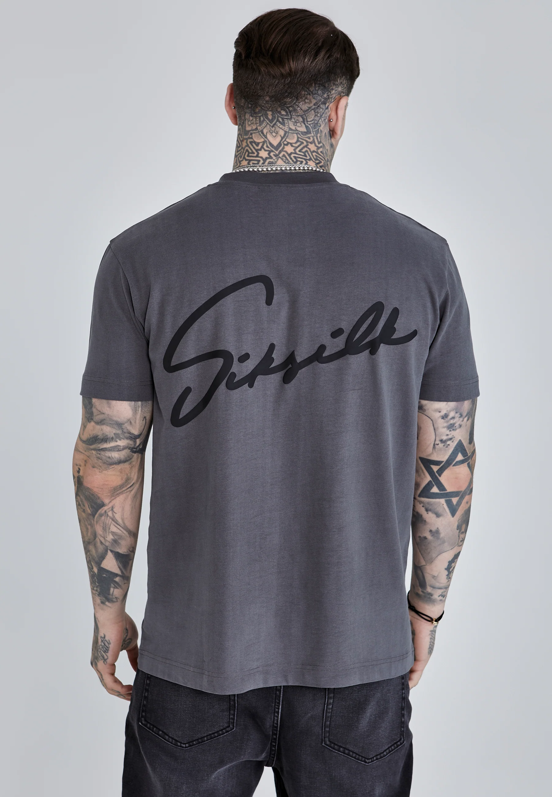 Grey Script T-Shirt - Image 3