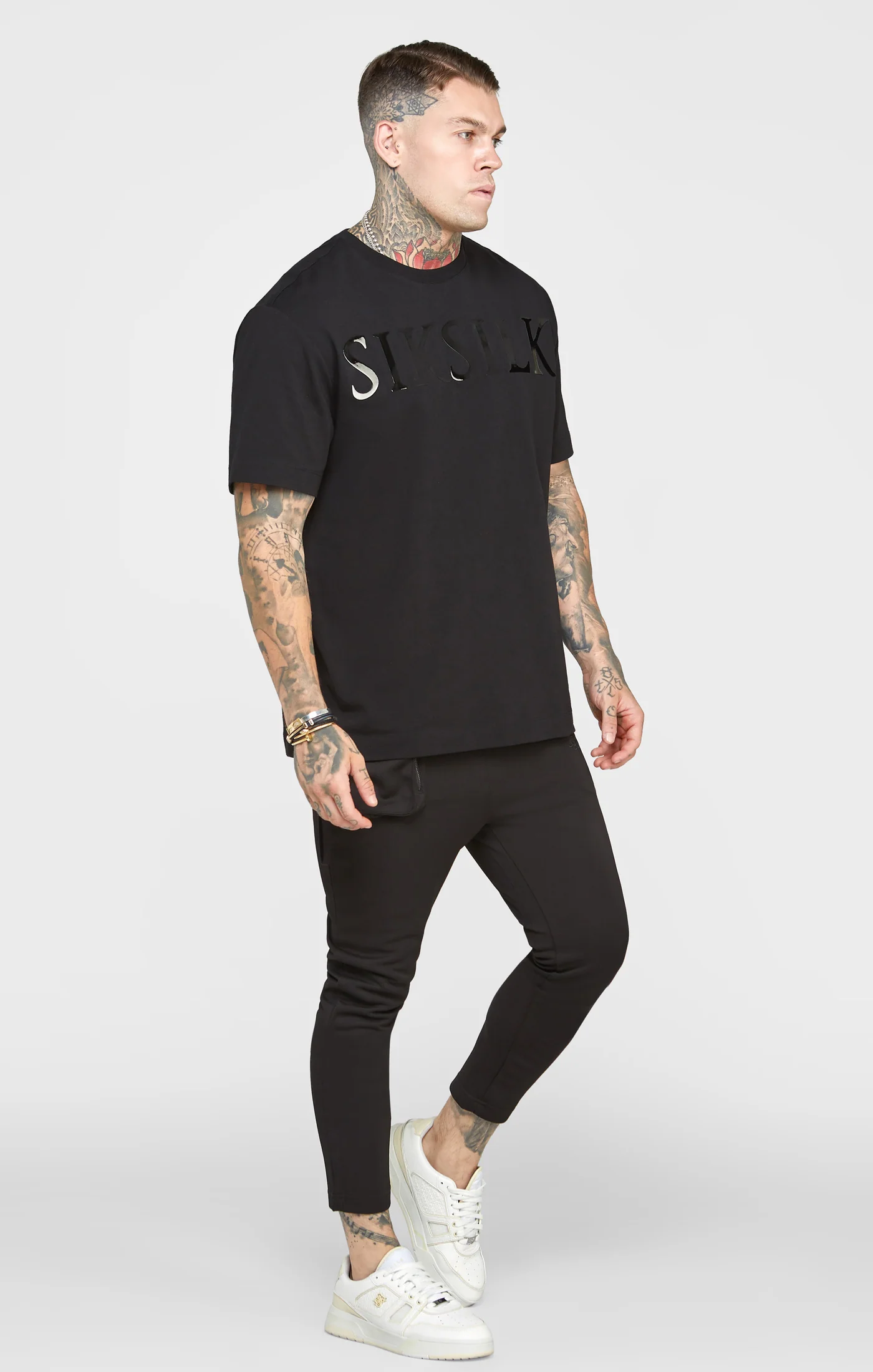 Black Cuffed Track Pant - Image 6