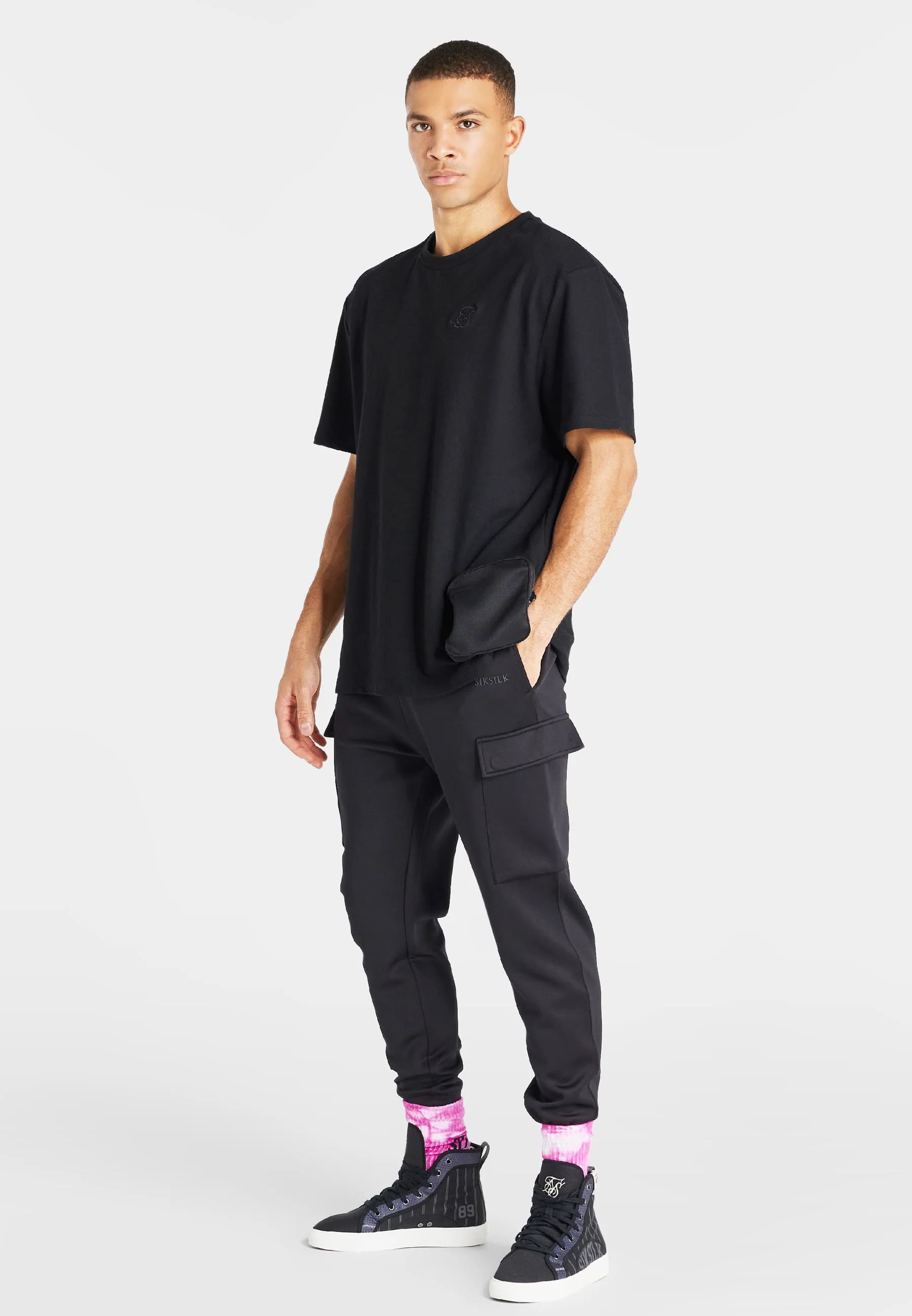 Black Pocket Oversized T-Shirt - Image 2