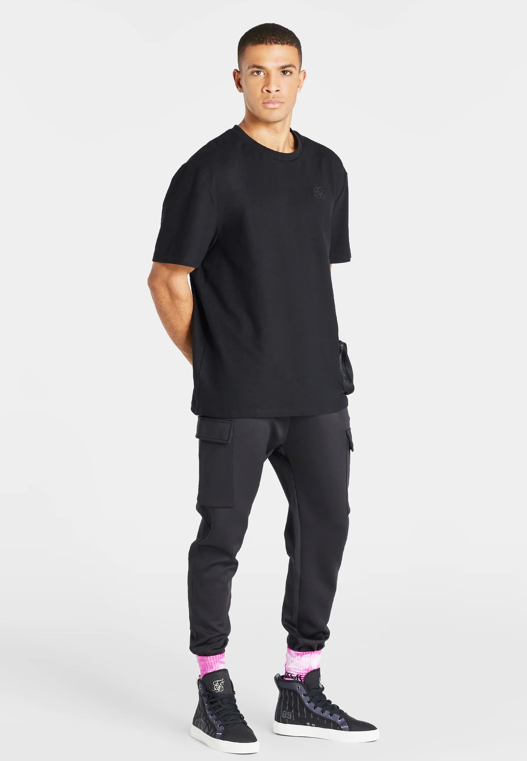 Black Pocket Oversized T-Shirt - Image 4