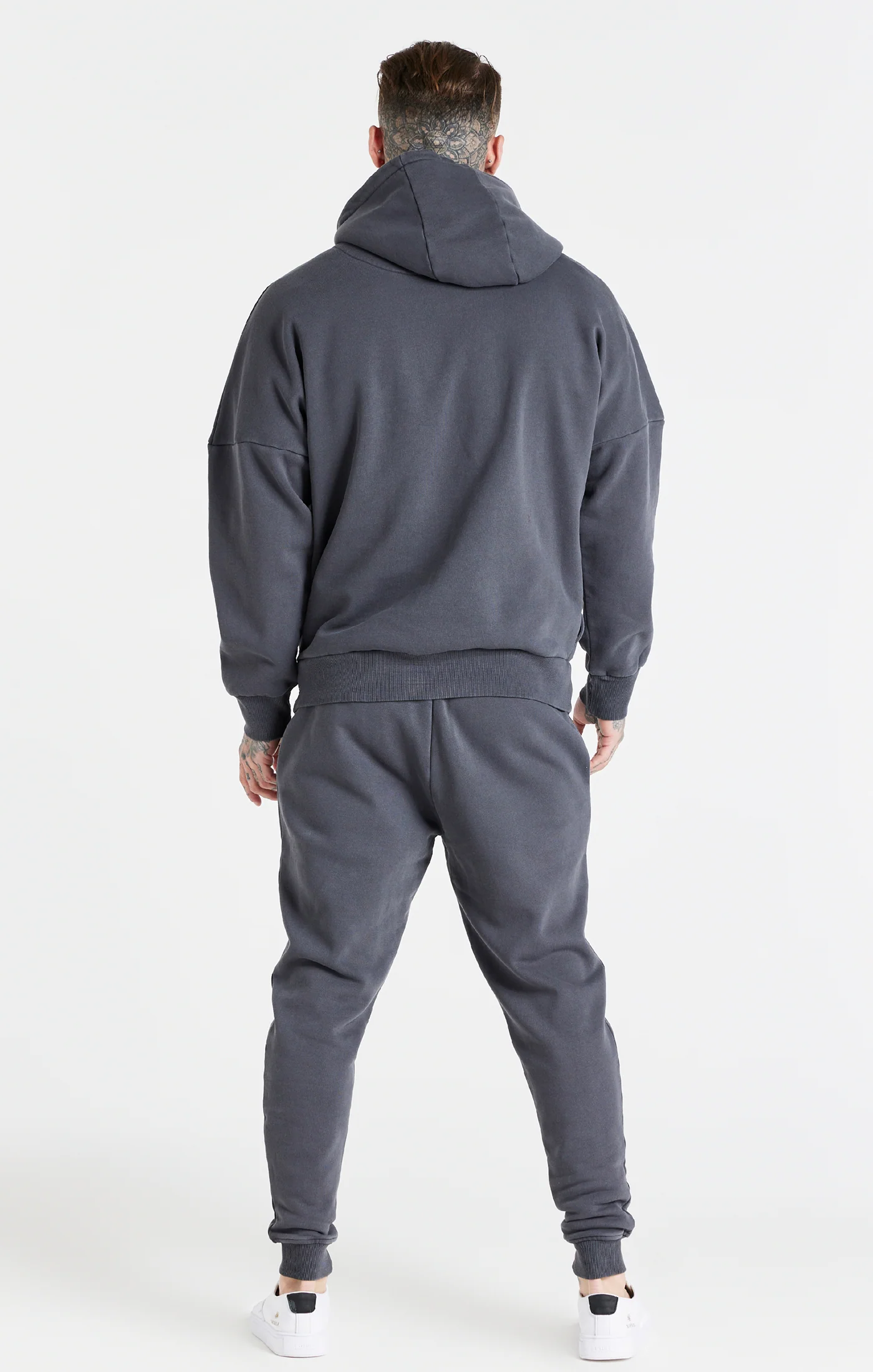 Grey Acid Floral Overhead Hoodie - Image 8