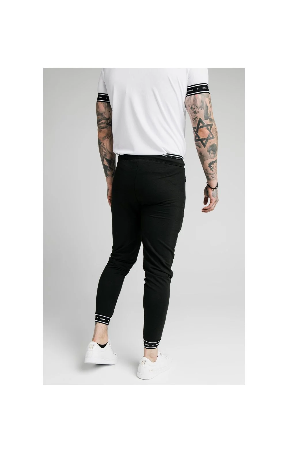 SikSilk Active Muscle Fit Jogger - Black - Image 2
