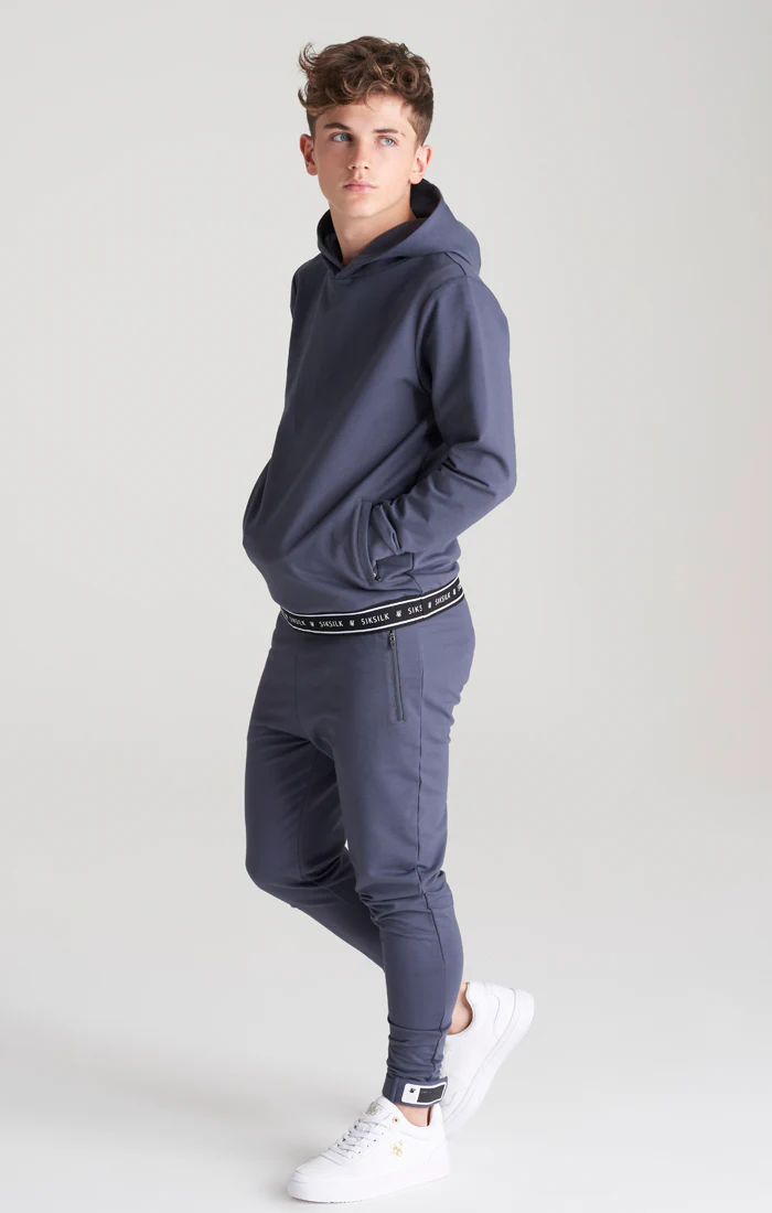 SikSilk Active Overhead Hoodie - Navy - Image 5