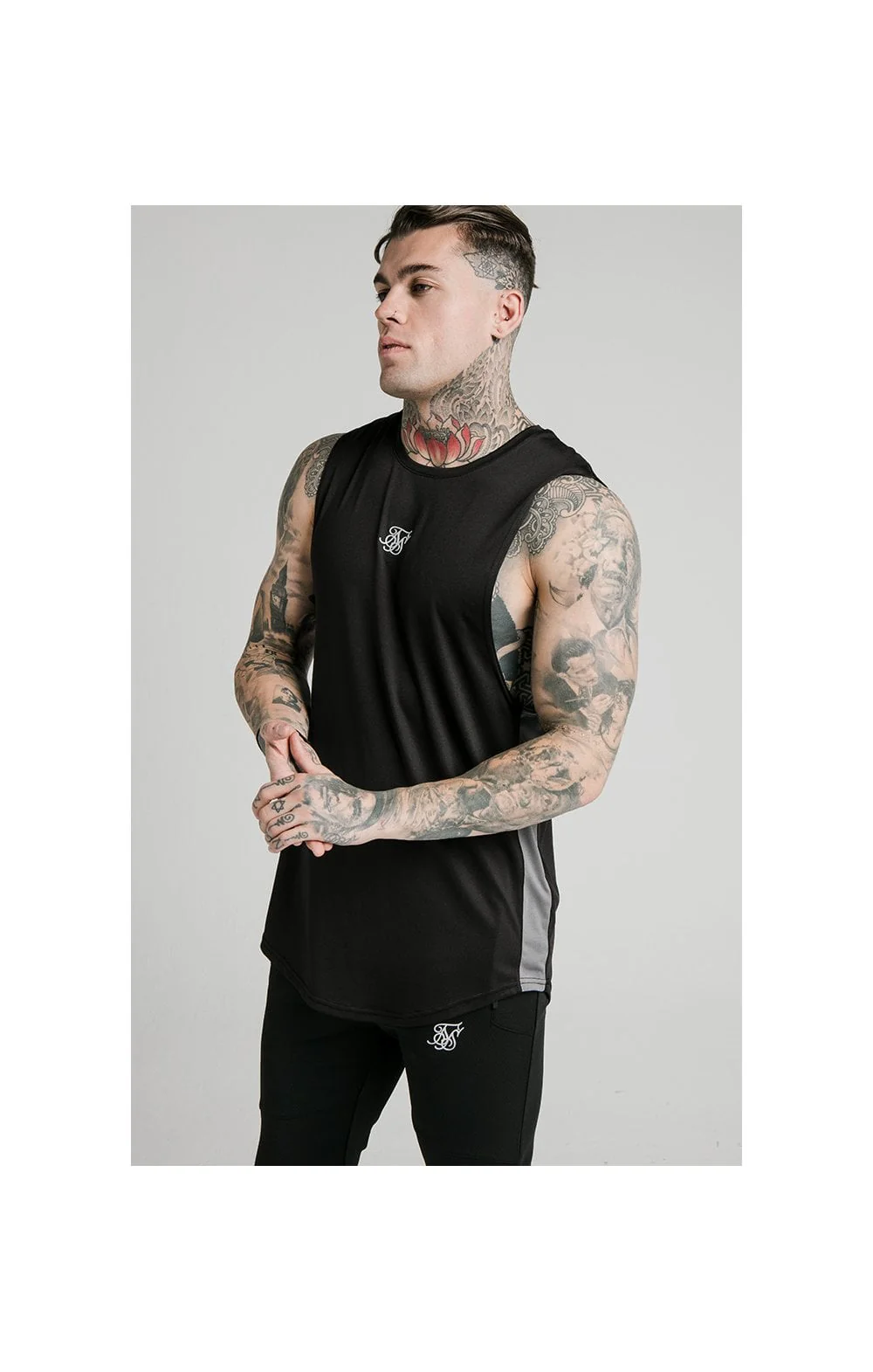SikSilk Active Poly Sports Vest - Black