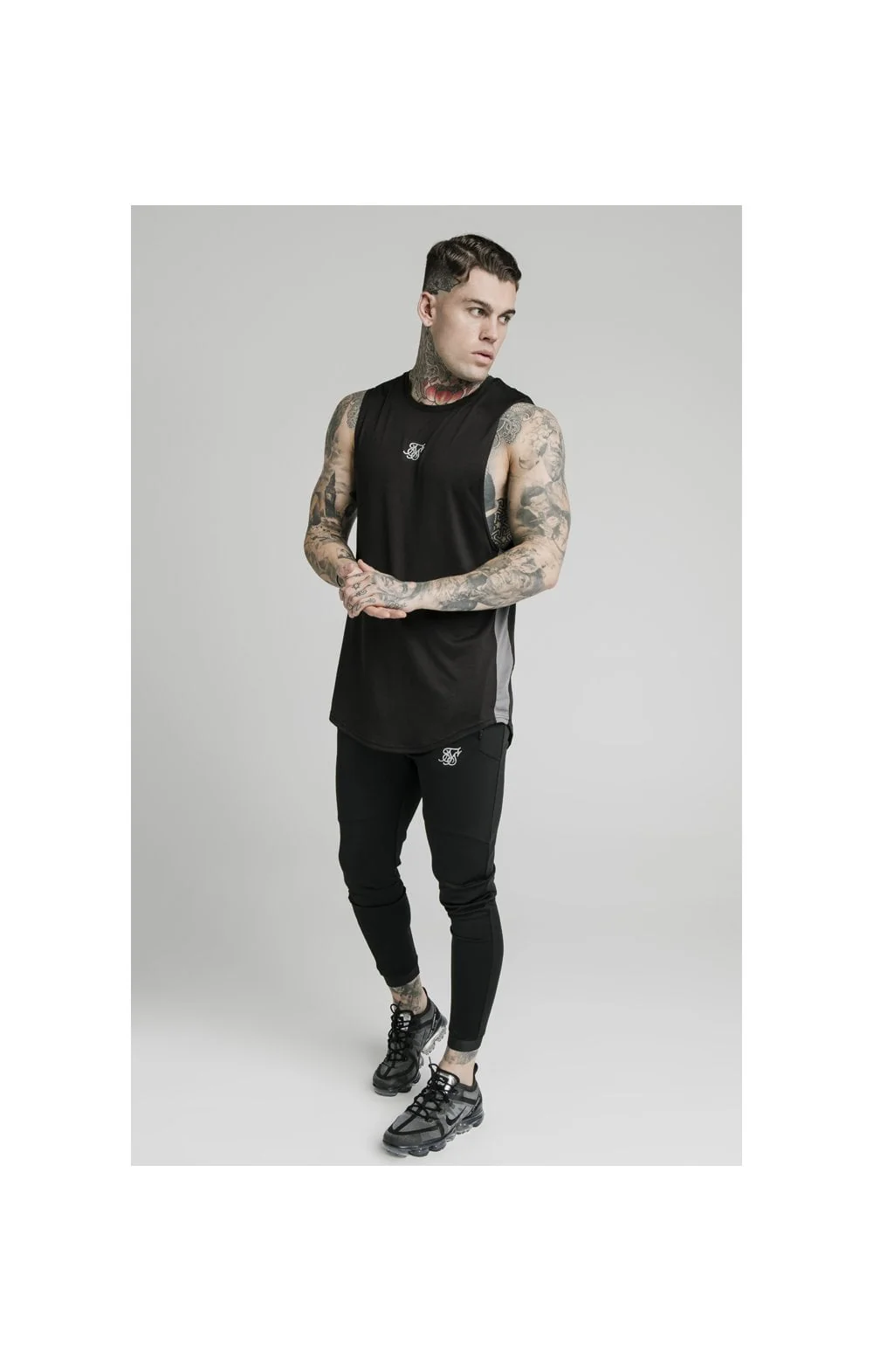 SikSilk Active Poly Sports Vest - Black - Image 4