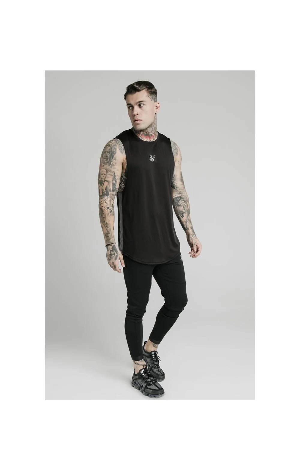 SikSilk Active Poly Sports Vest - Black - Image 5