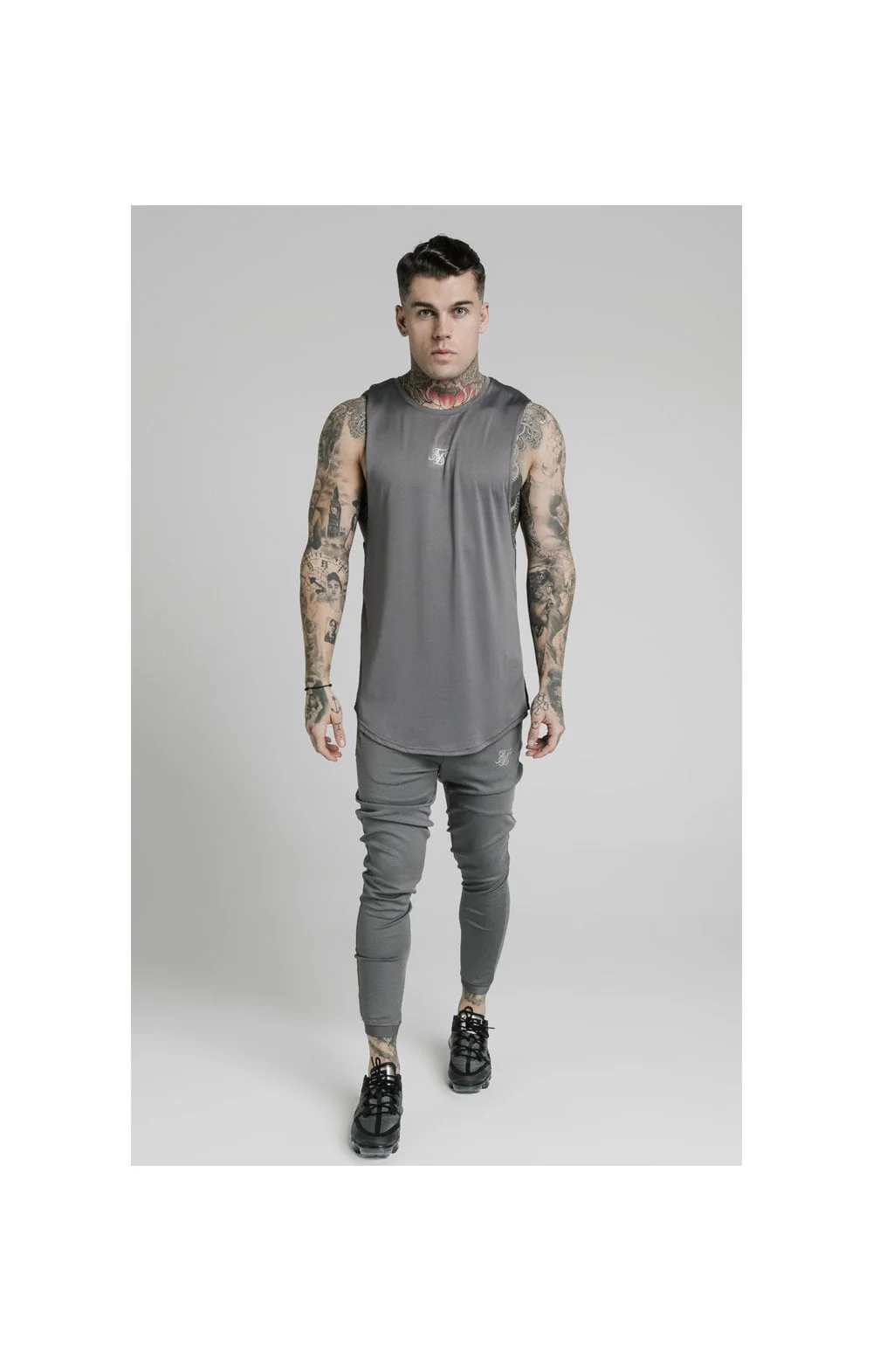 SikSilk Active Poly Sports Vest - Grey - Image 3