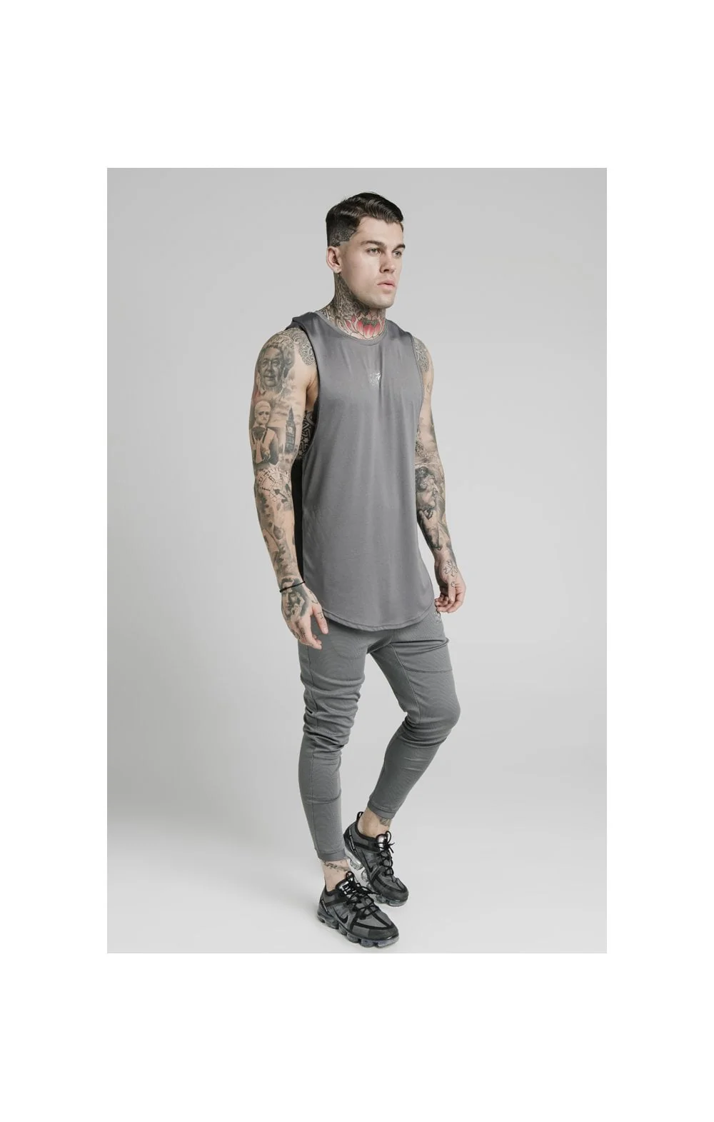 SikSilk Active Poly Sports Vest - Grey - Image 4