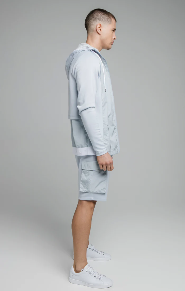 Blue Crushed Nylon Cargo Short - Image 4