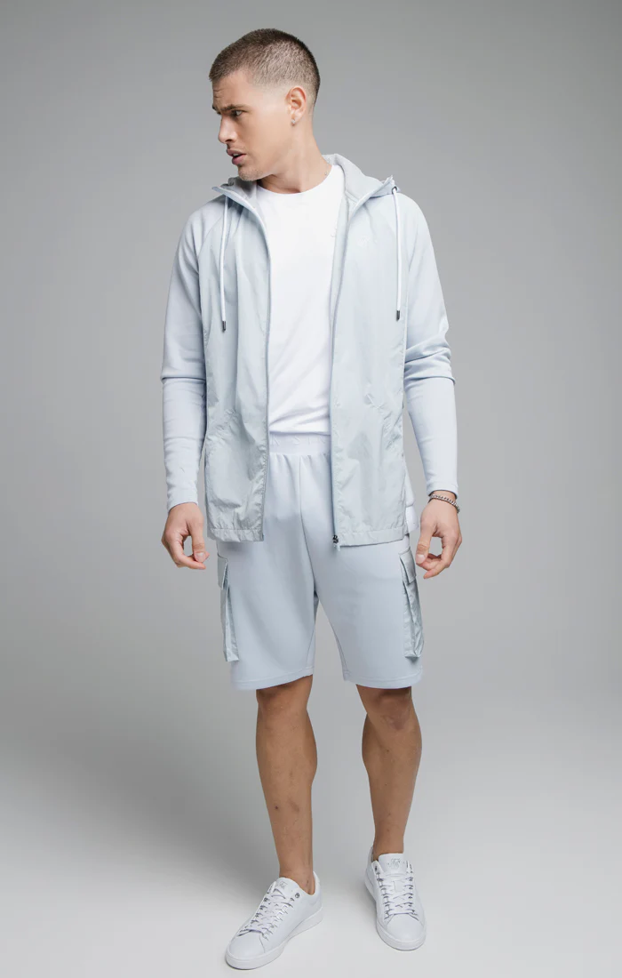 Blue Crushed Nylon Cargo Short - Image 5