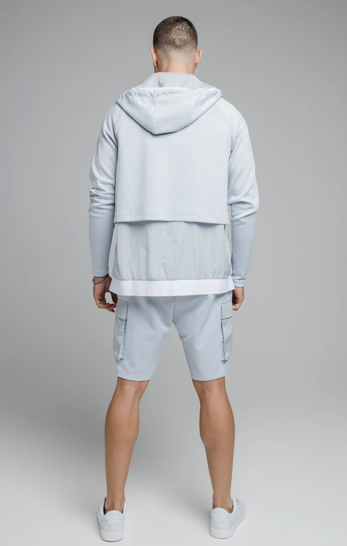 Blue Crushed Nylon Cargo Short - Image 7