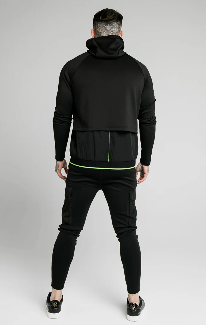 SikSilk Adapt Crushed Nylon Zip Through – Black - Image 5