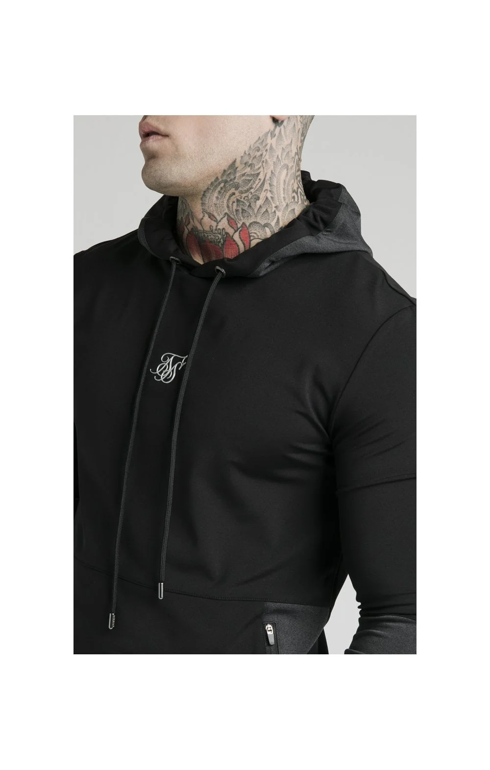 SikSilk Advanced Tech Overhead Hoodie - Black - Image 2