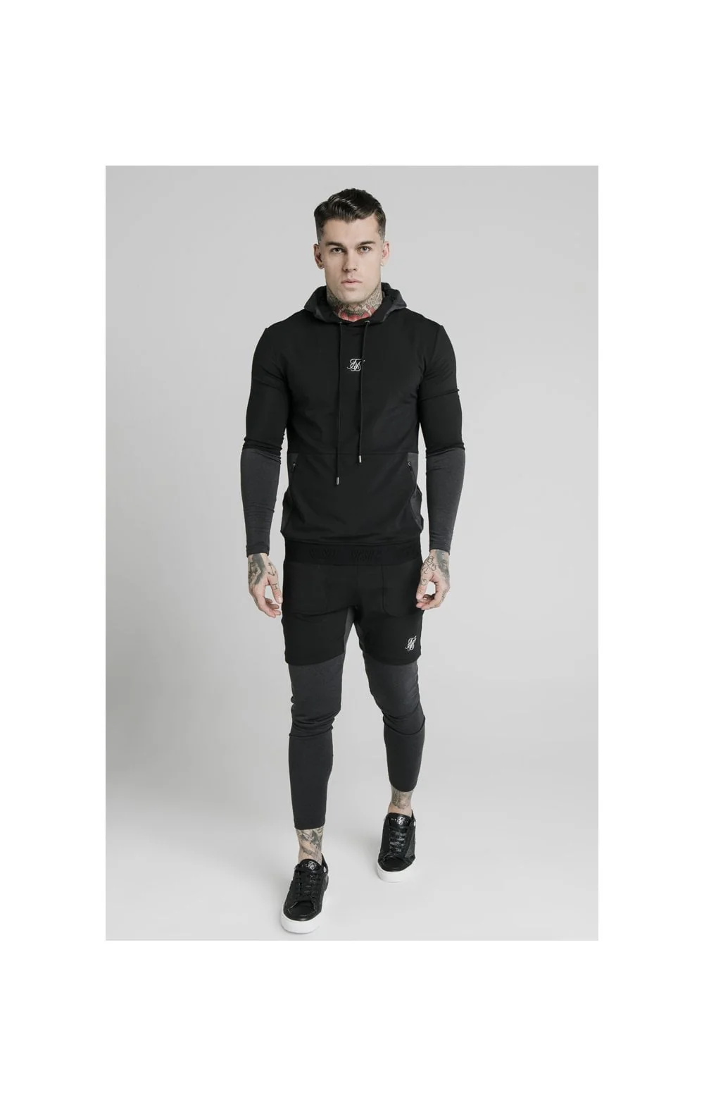 SikSilk Advanced Tech Overhead Hoodie - Black - Image 3