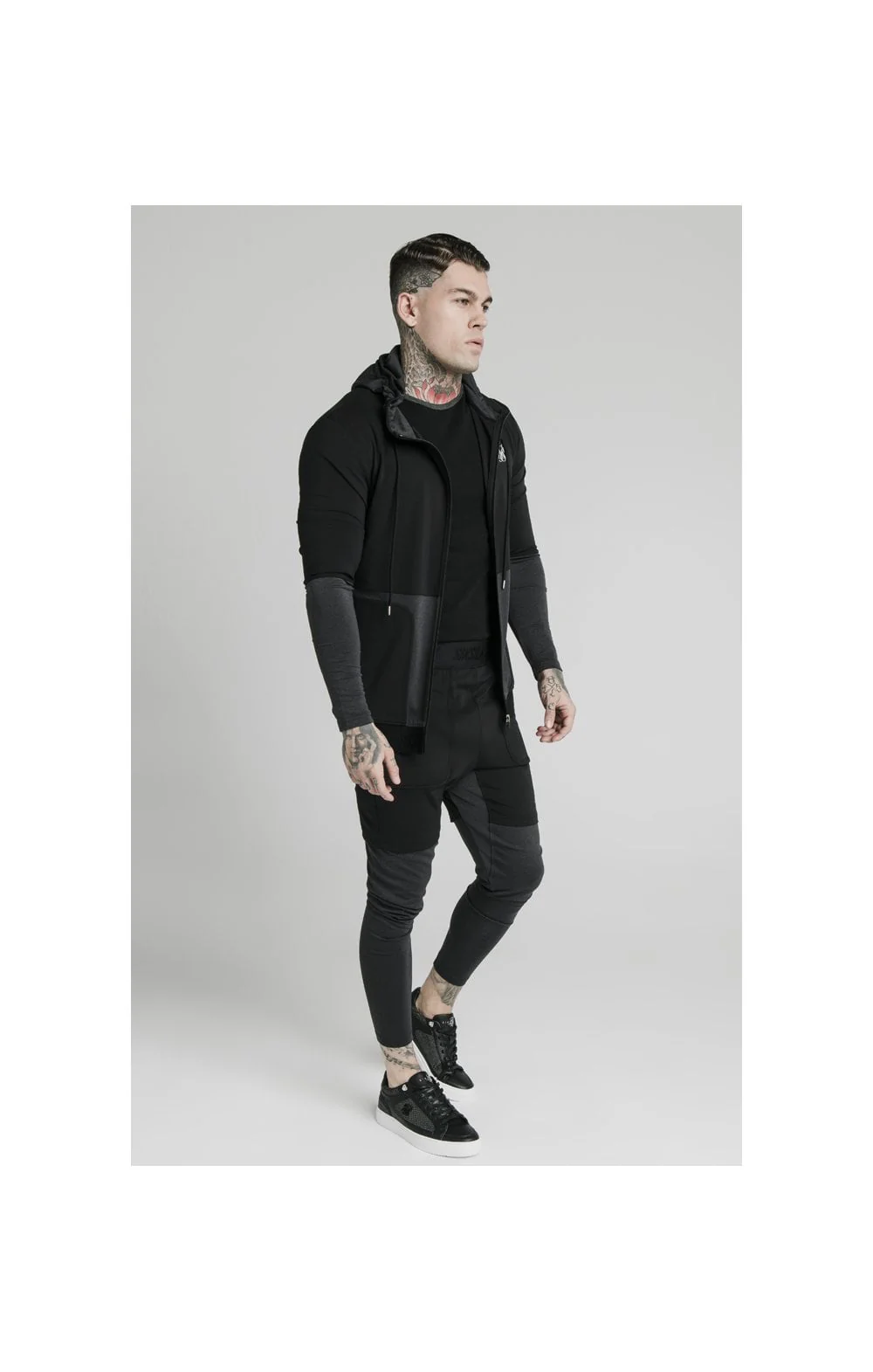 SikSilk Advanced Tech Zip Through Hoodie - Black - Image 4