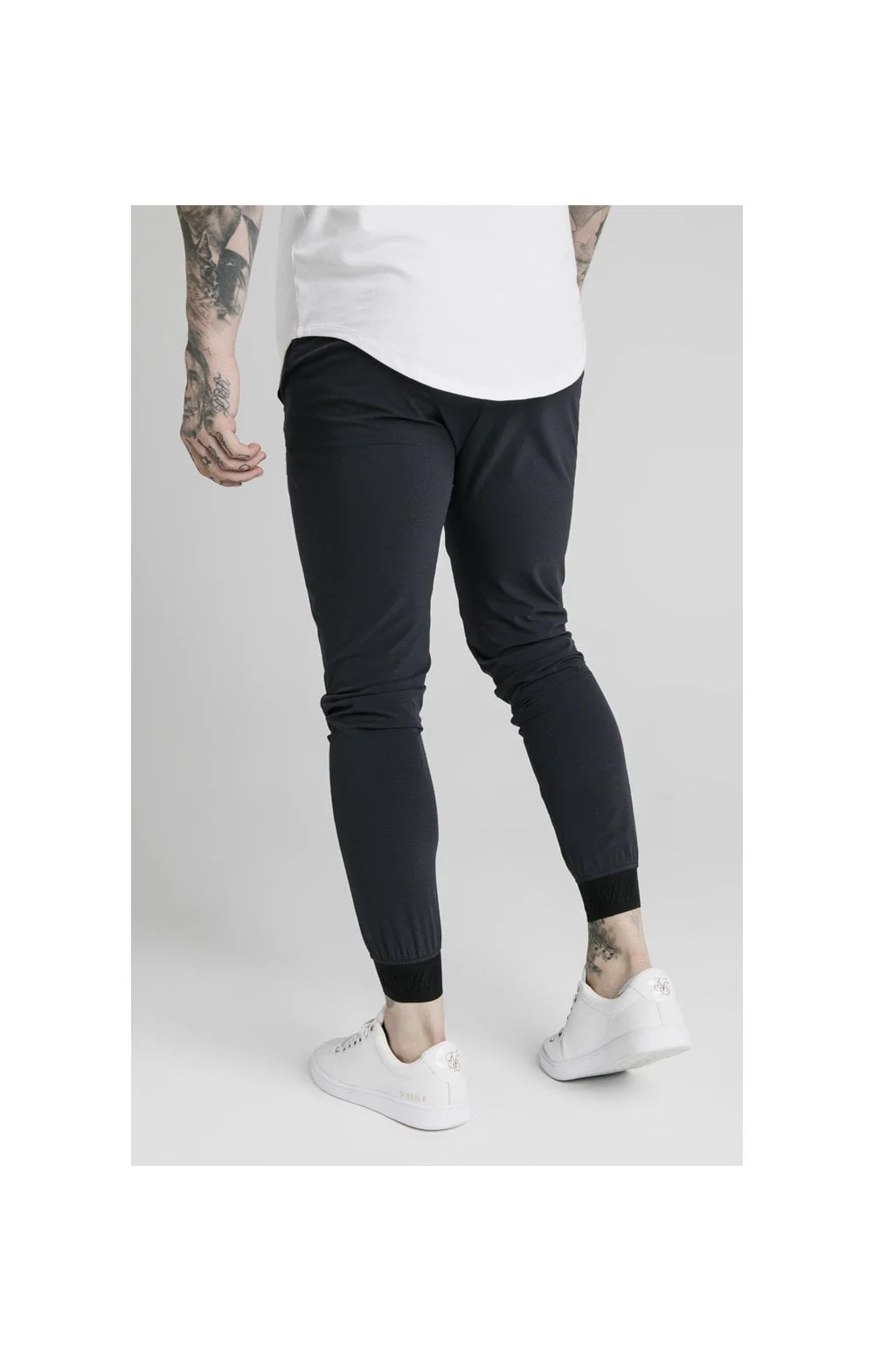 SikSilk Agility Poly Rib Track Pants - Midnight Navy - Image 3