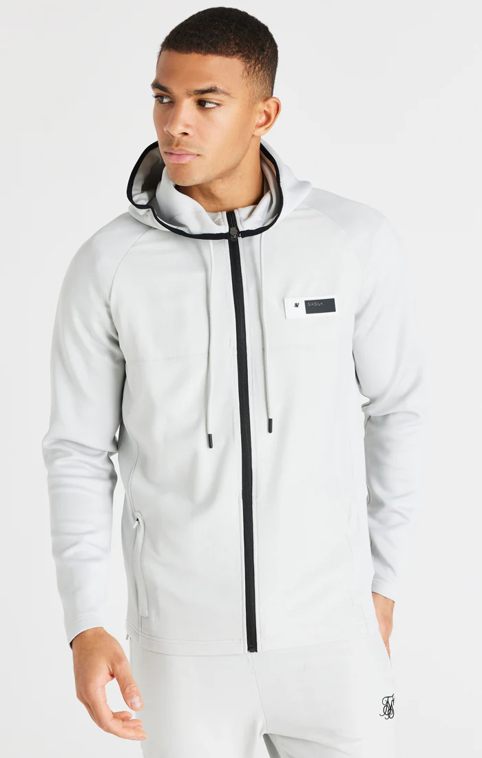Grey Agility Ripstop Zip Through Hoodie - Image 2