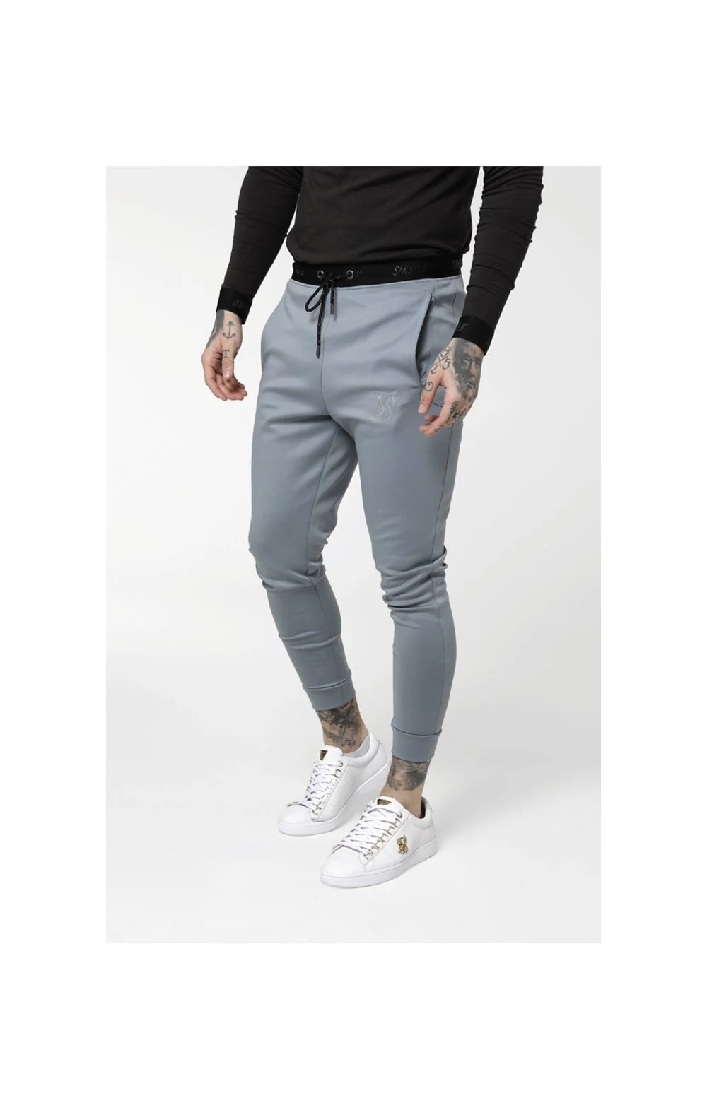 SikSilk Agility Track Pants - Ice Grey - Image 2