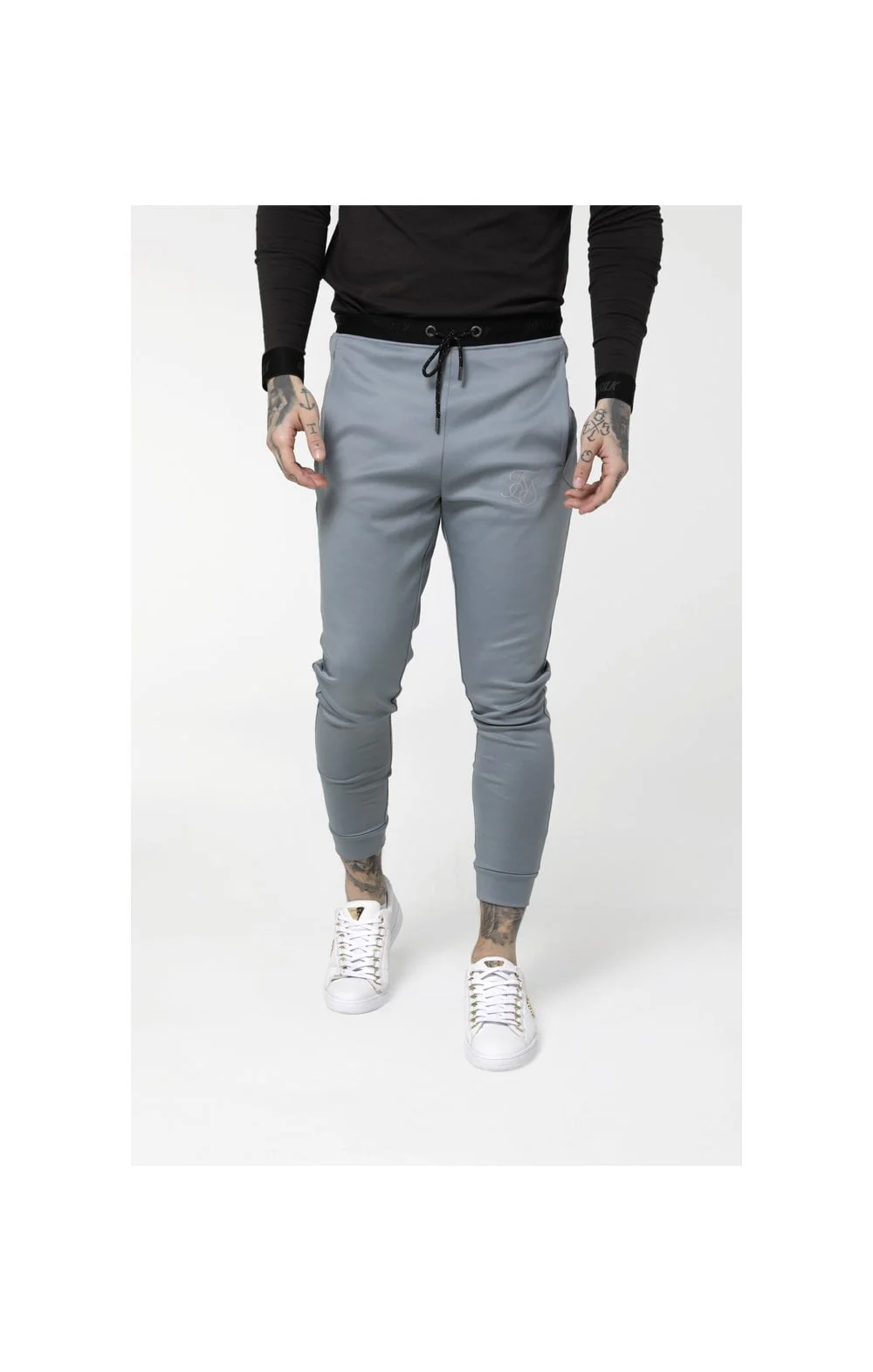 SikSilk Agility Track Pants - Ice Grey - Image 3