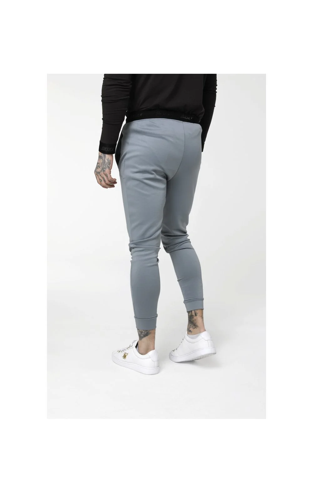 SikSilk Agility Track Pants - Ice Grey - Image 4