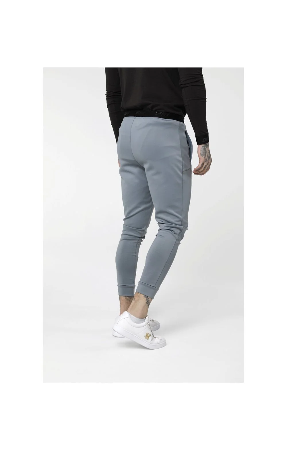 SikSilk Agility Track Pants - Ice Grey - Image 6
