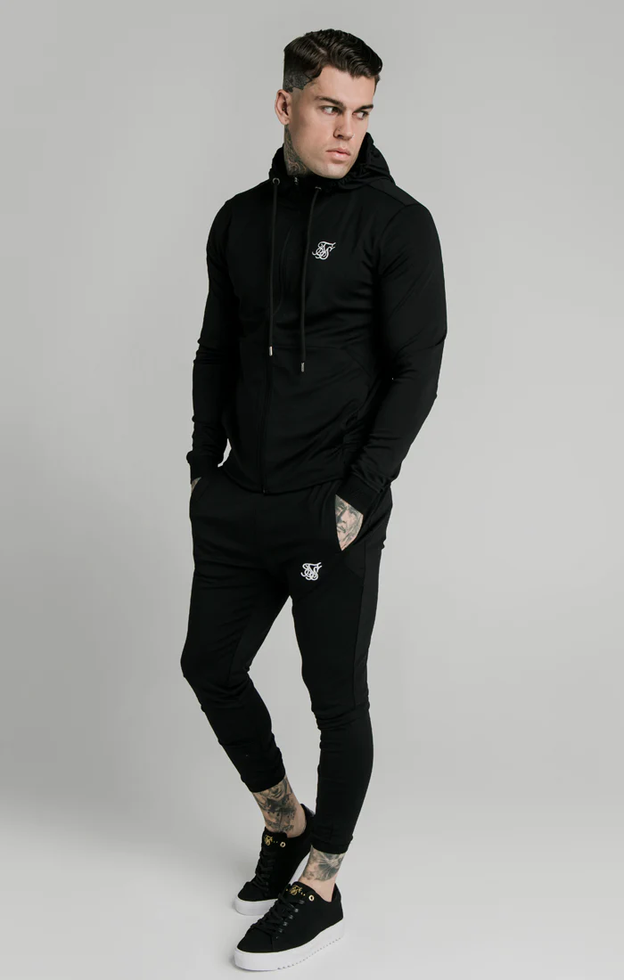 Black Zip Through Hoodie - Image 2