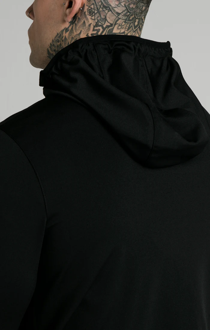 Black Zip Through Hoodie - Image 4
