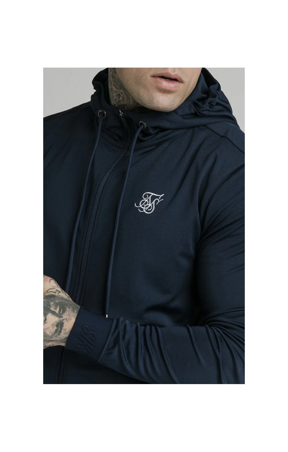 Navy Agility Zip Through Hoodie - Image 2