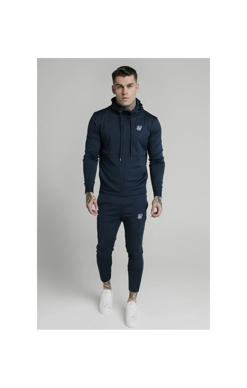 Navy Agility Zip Through Hoodie - Image 4